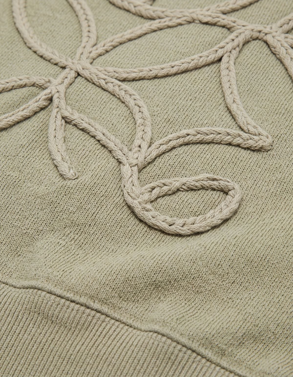 Embroidery Sweater Lichtgroen SHOEBY MEN