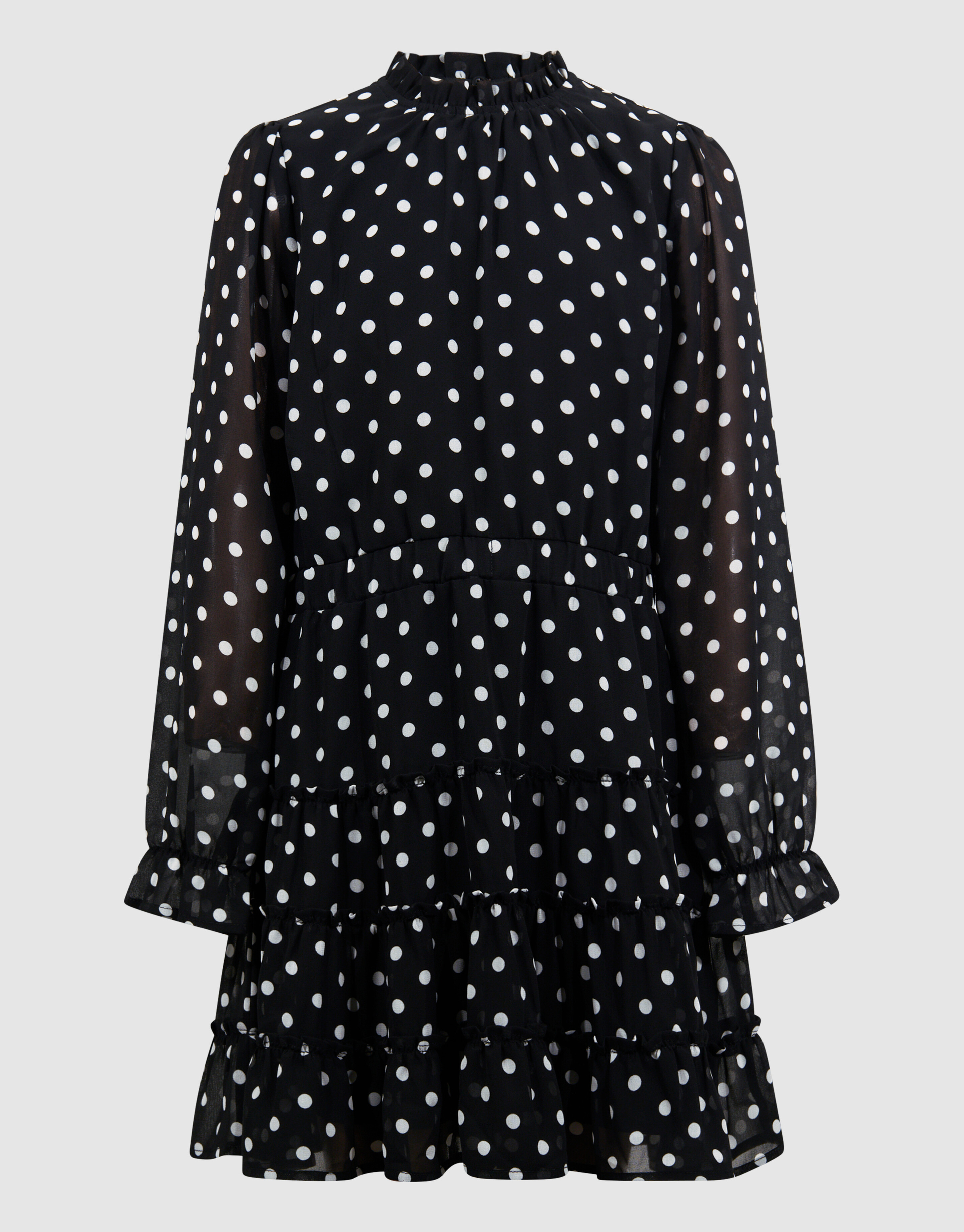 Polkadot Mini Jurk Zwart/Wit SHOEBY GIRLS