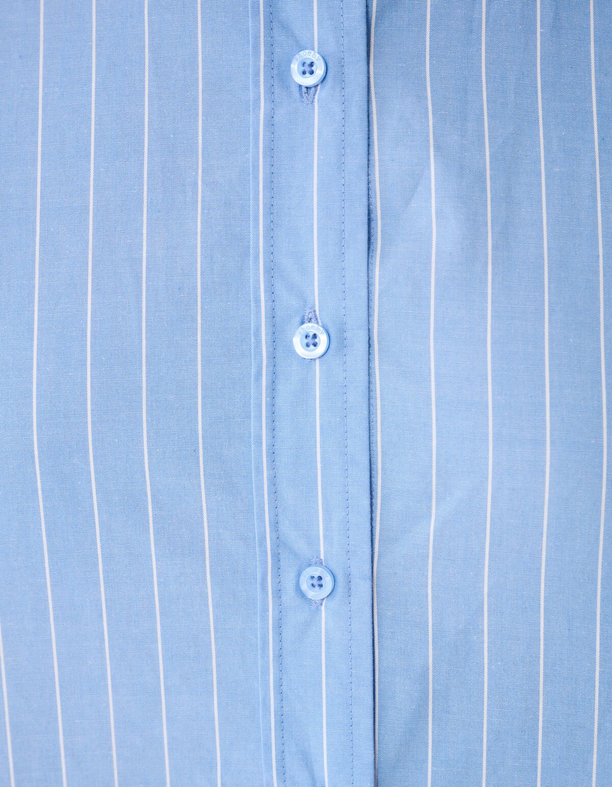 Poplin Pinstripe Artwork Blouse Blauw SHOEBY WOMEN