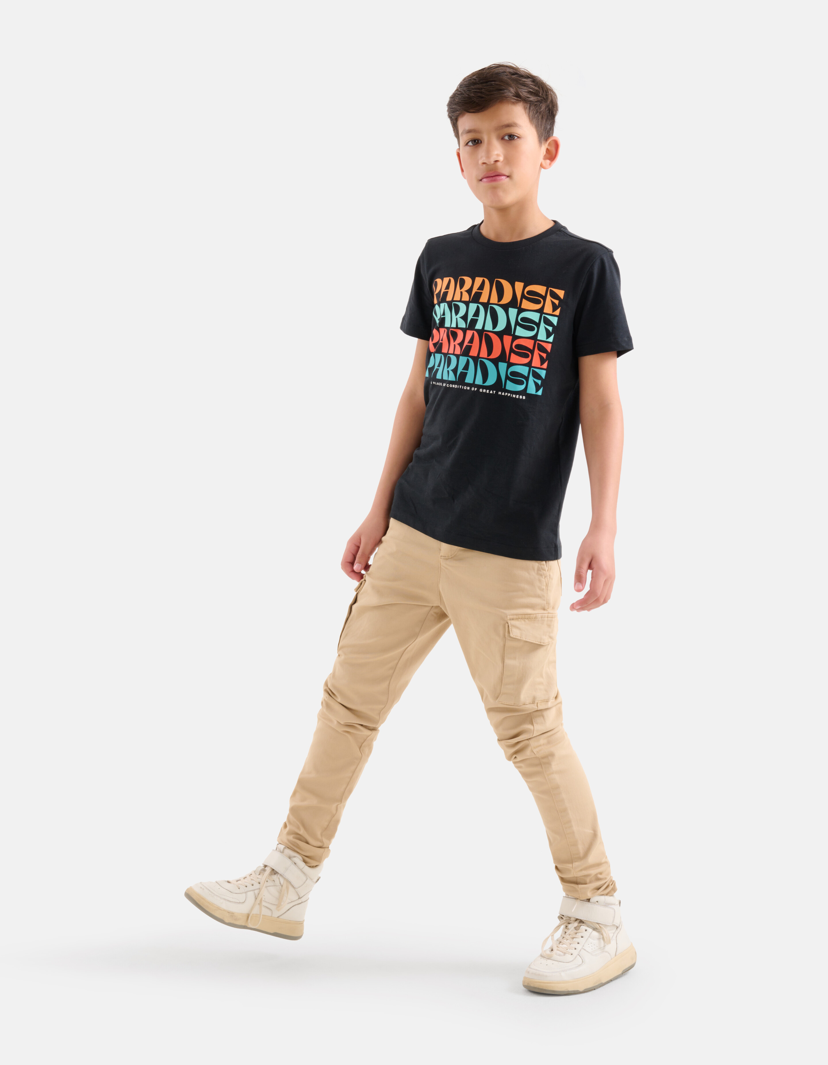 Print T-shirt Zwart SHOEBY BOYS
