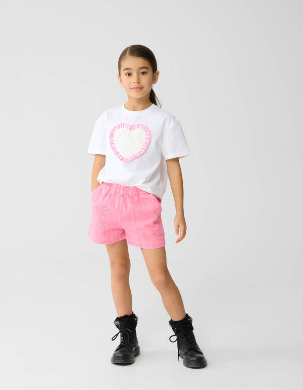 Strass Korte Broek Lichtroze SHOEBY GIRLS