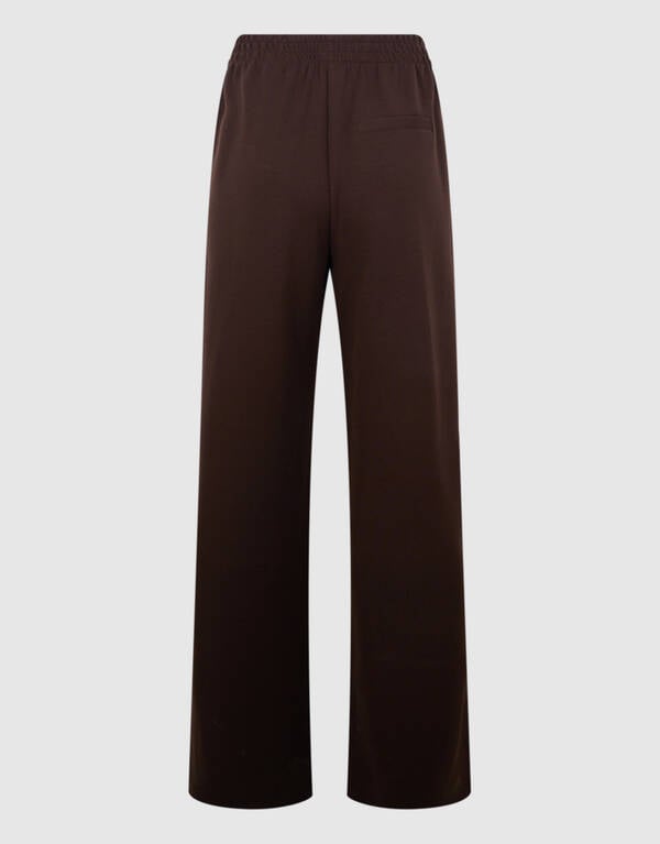 Kanten Wide Leg Broek Bruin SHOEBY WOMEN
