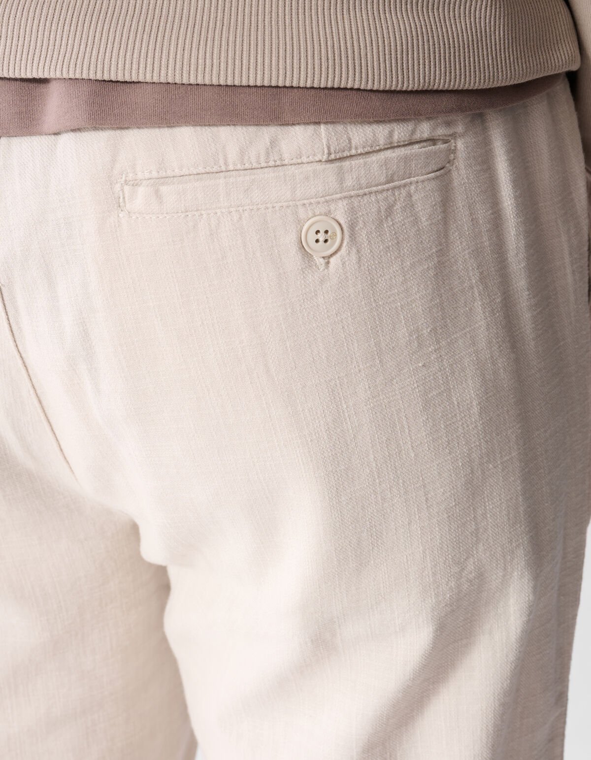 Structuur Regular Fit Broek Lichtgrijs SHOEBY MEN