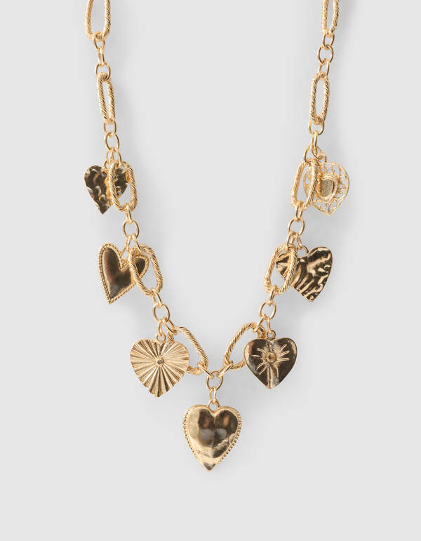 Multi Heart Ketting Goud SHOEBY ACCESSOIRES
