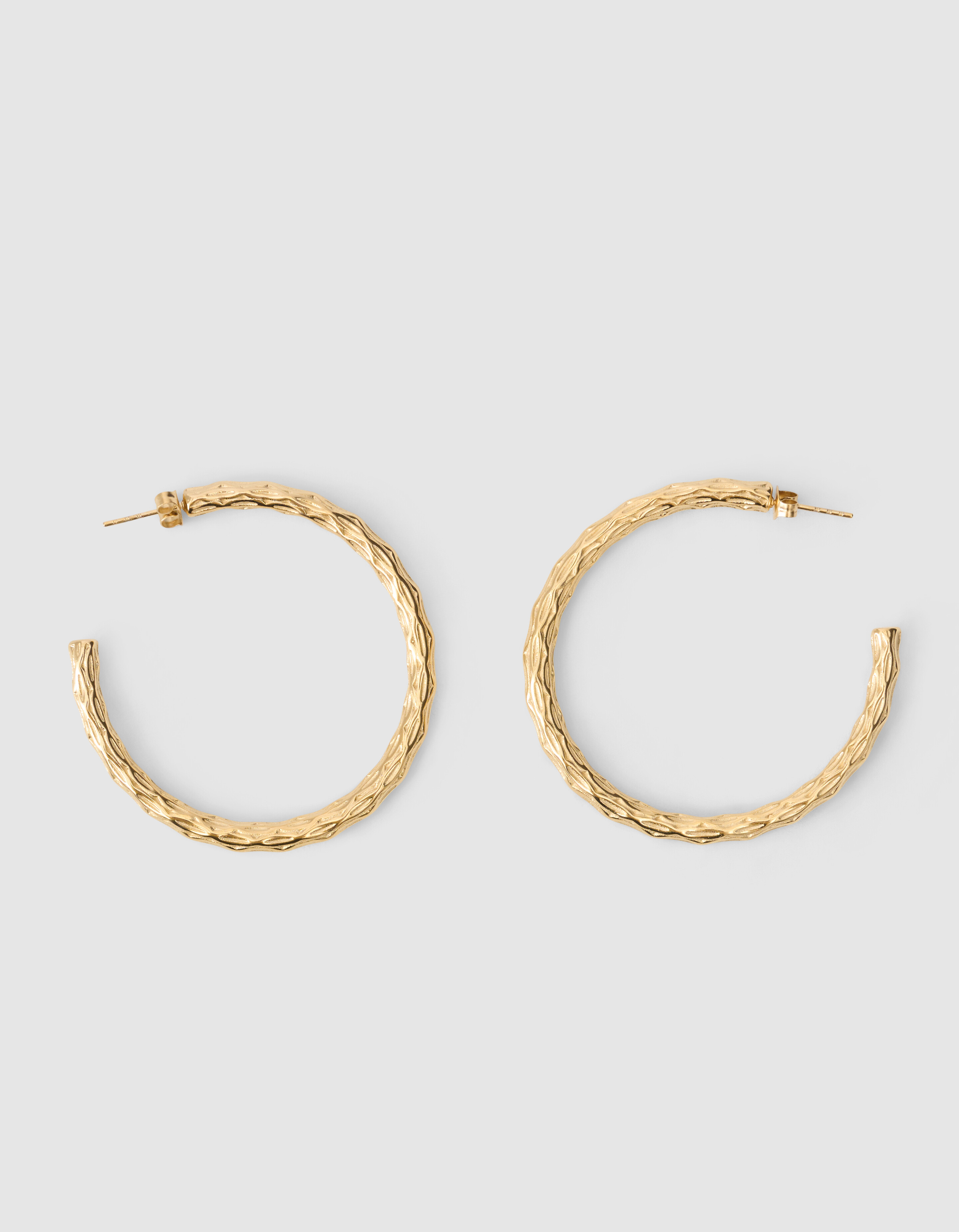 Hammered Hoop Oorbellen Goud SHOEBY ACCESSOIRES