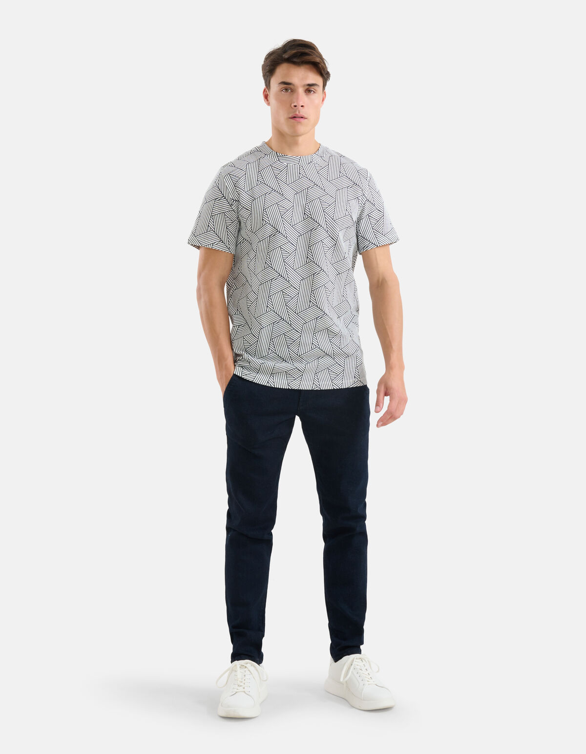 Printed T-shirt Wit SHOEBY MEN