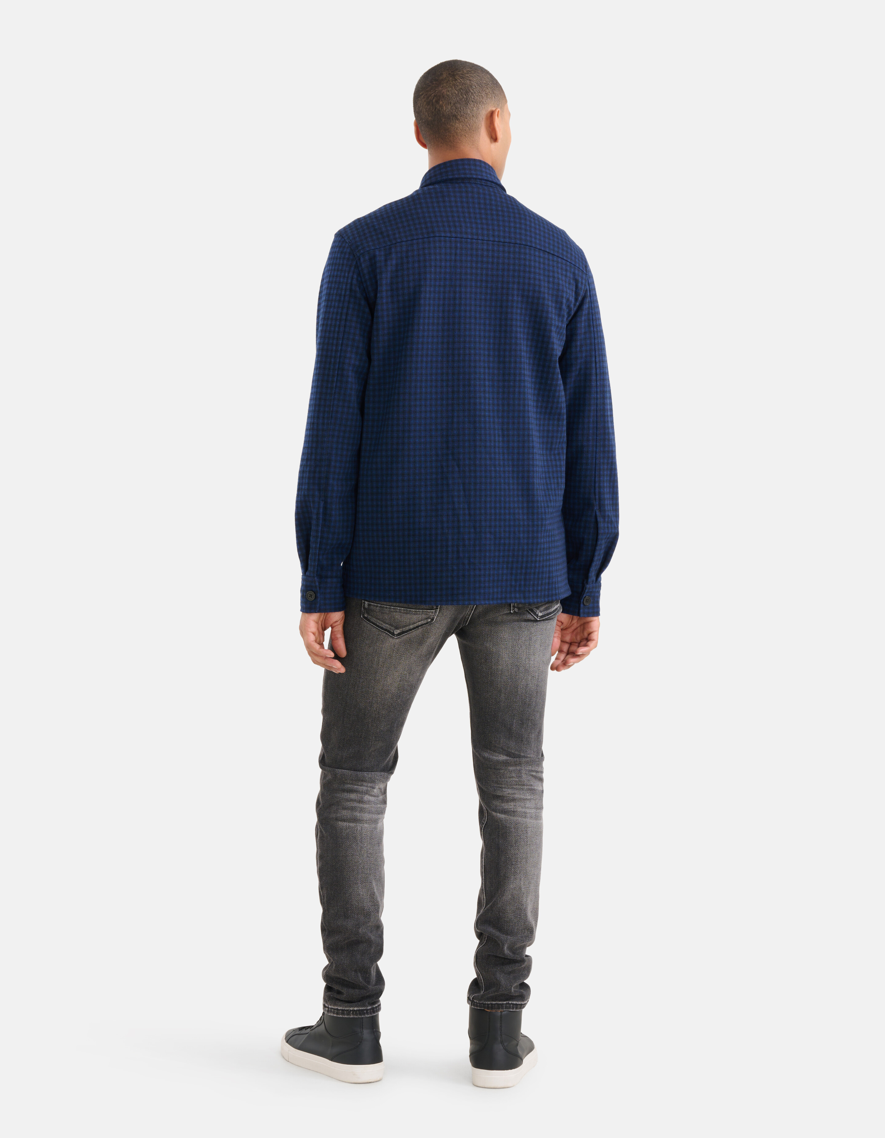 Ruiten Overshirt Donkerblauw SHOEBY MEN