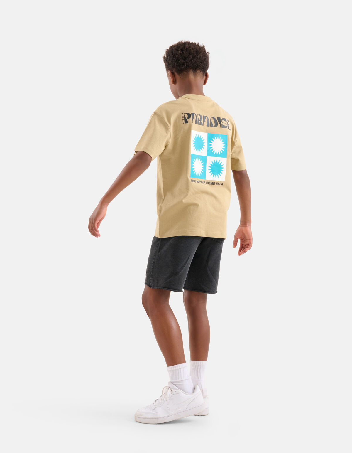 Acid Washed Short Zwart SHOEBY BOYS