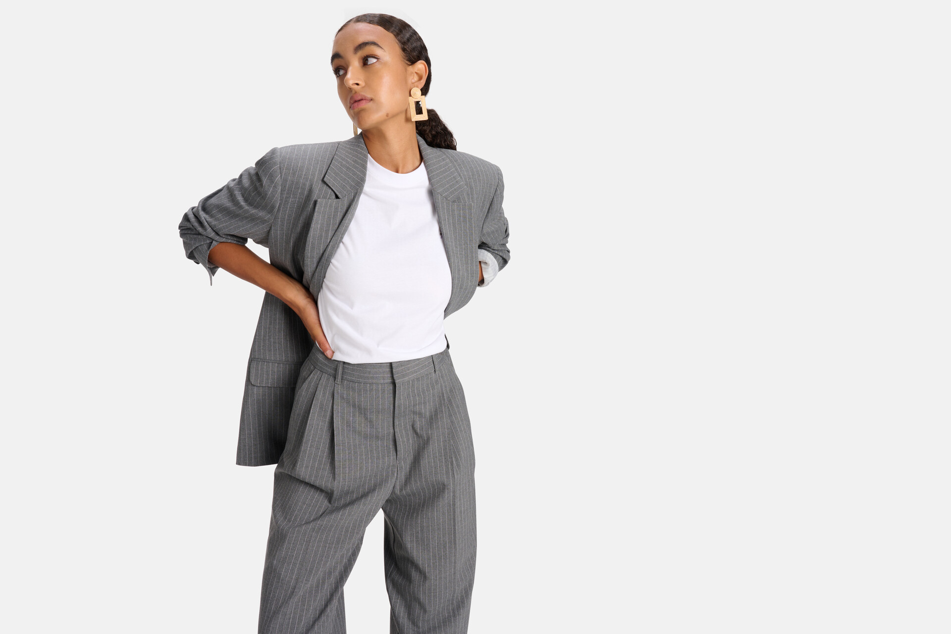 Pinstripe Blazer Antraciet SHOEBY WOMEN