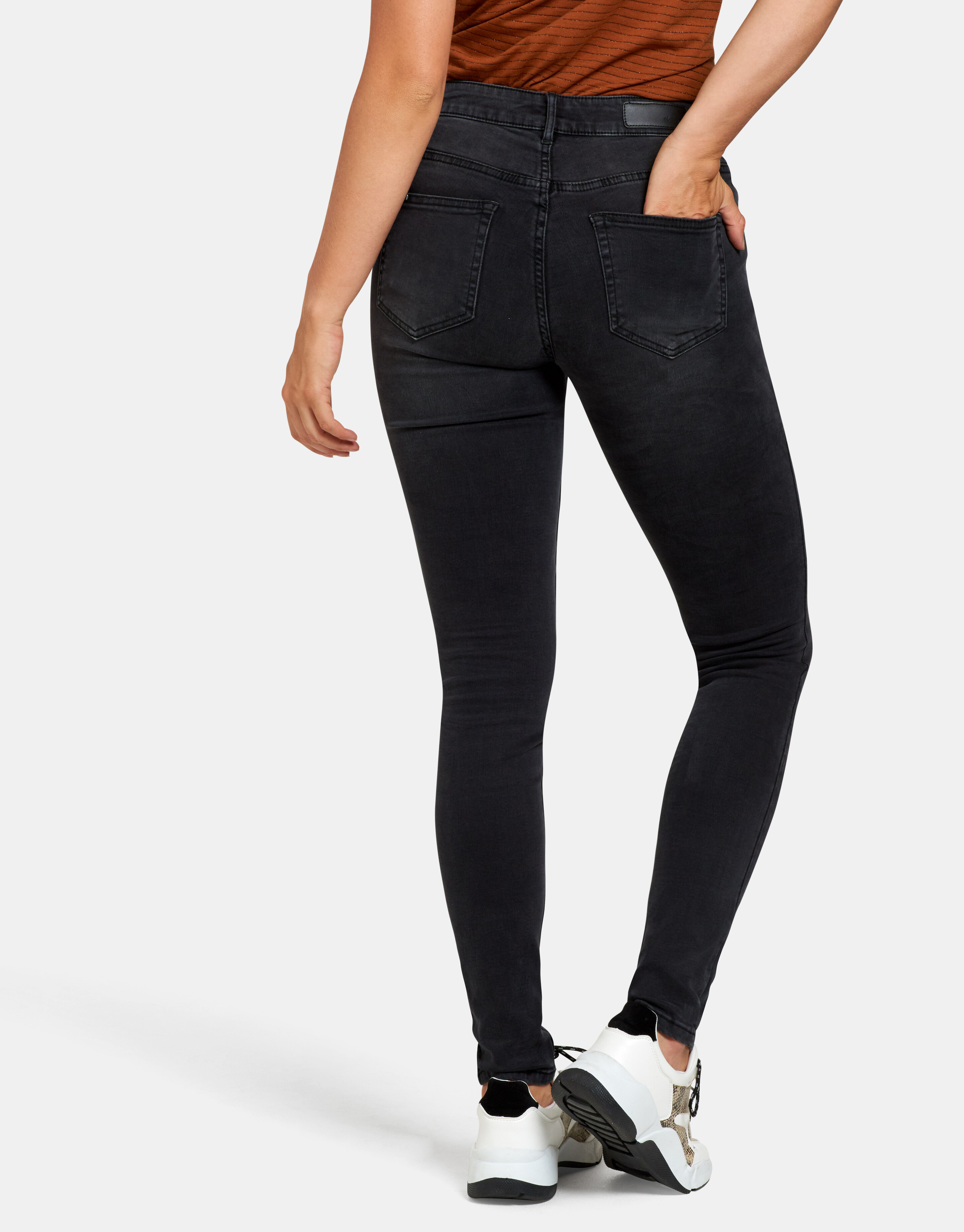 Skinny Jeans Zwart L34 Eksept