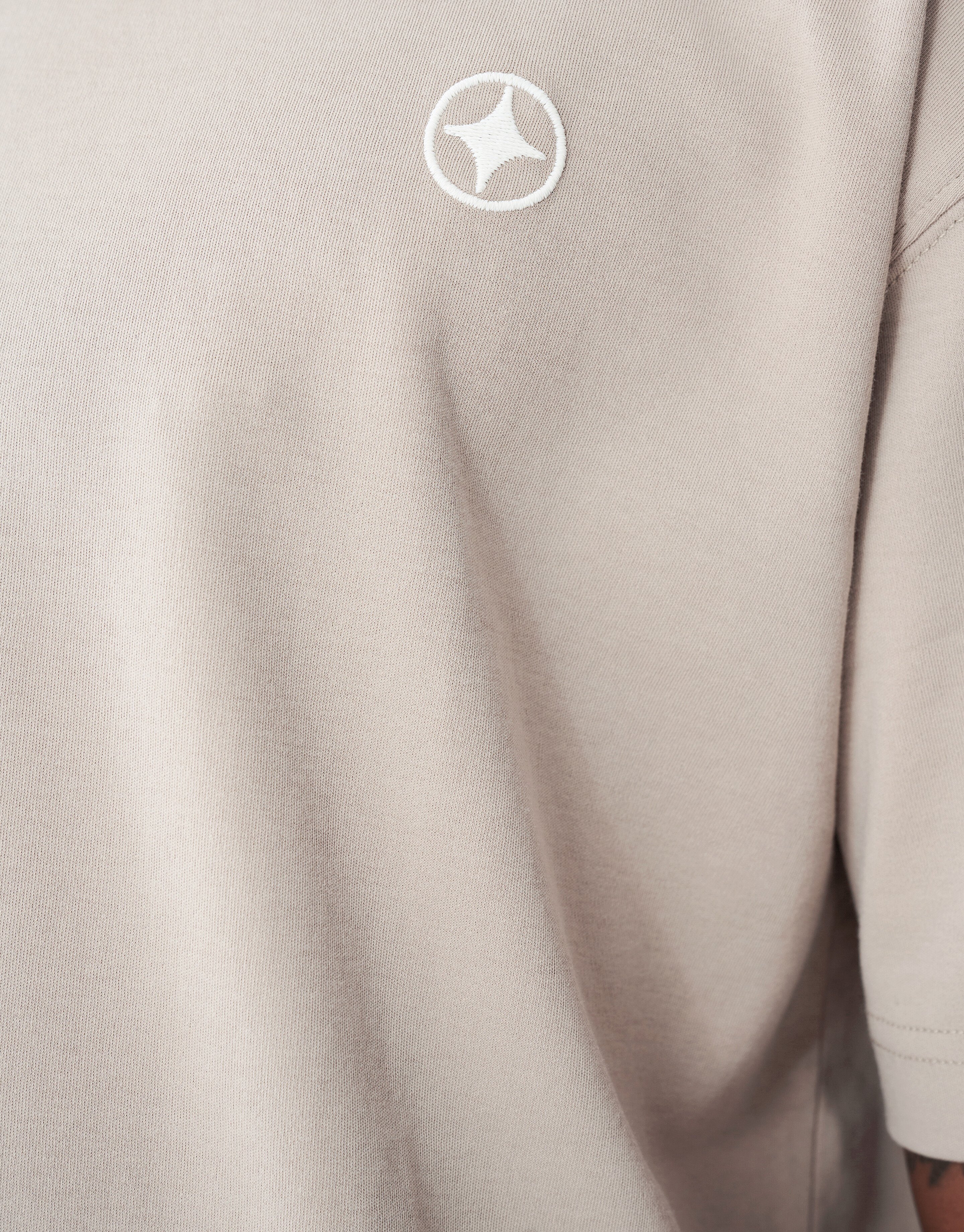 Spark Embroidery T-shirt Lichtbruin SHOEBY MEN