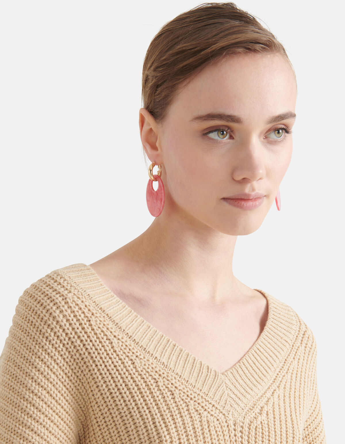 Ovale Oorbellen Roze SHOEBY ACCESSOIRES