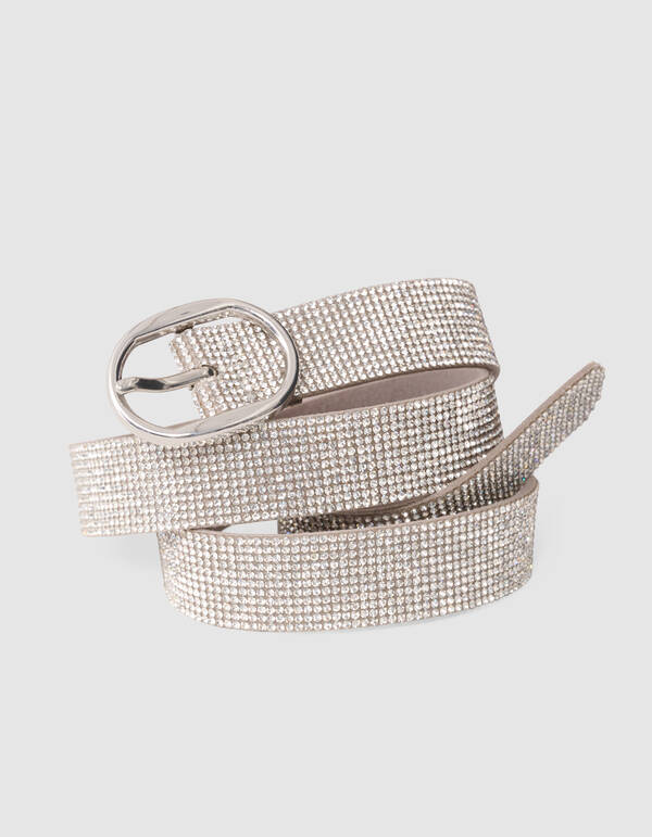 Strass Riem Zilver SHOEBY ACCESSOIRES