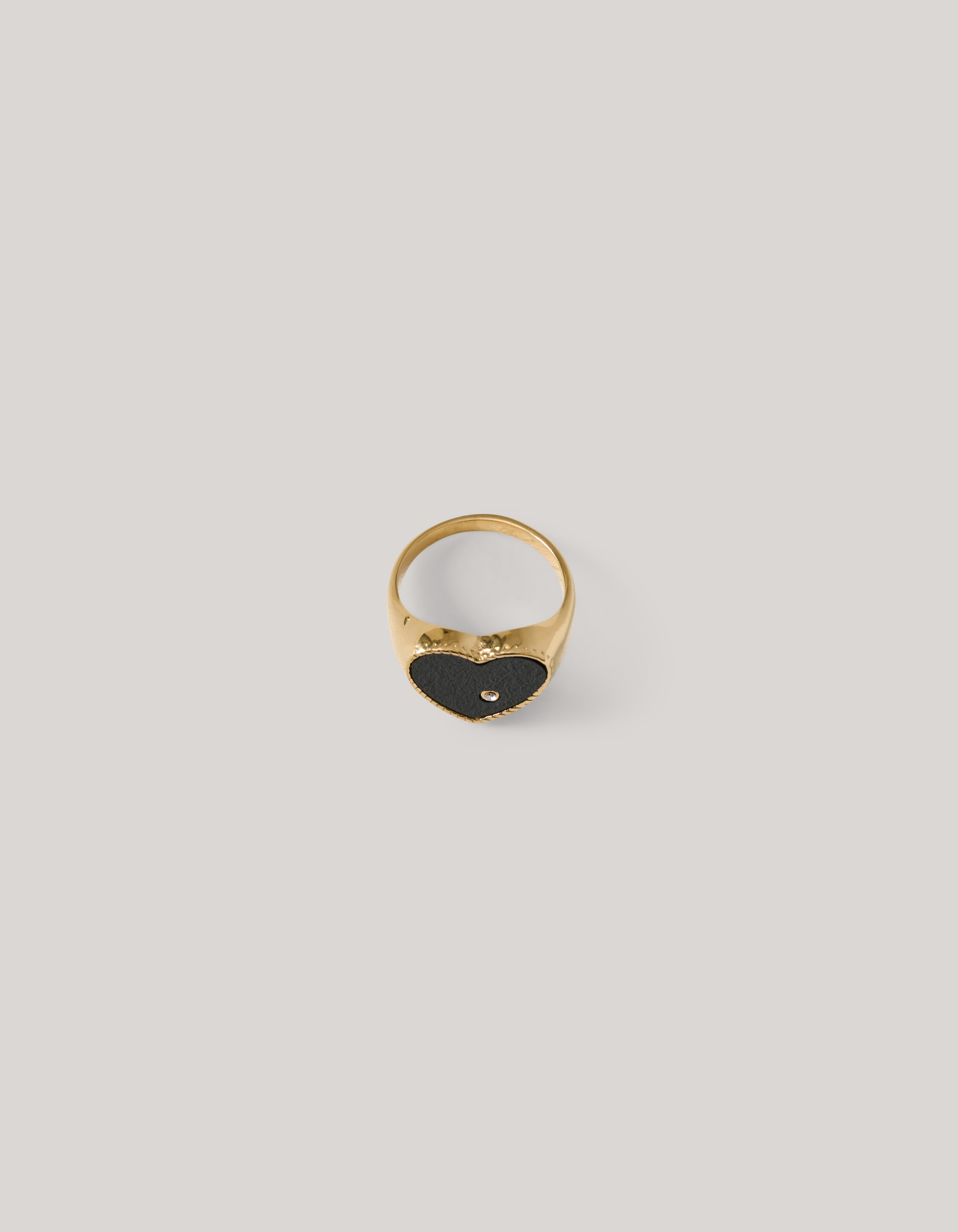 Heart Ring Zwart SHOEBY ACCESSOIRES