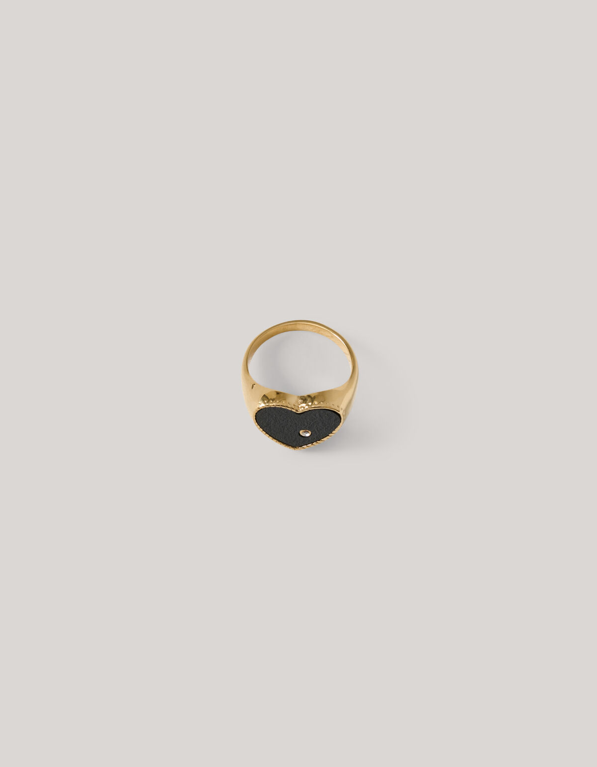 Heart Ring Zwart SHOEBY ACCESSOIRES