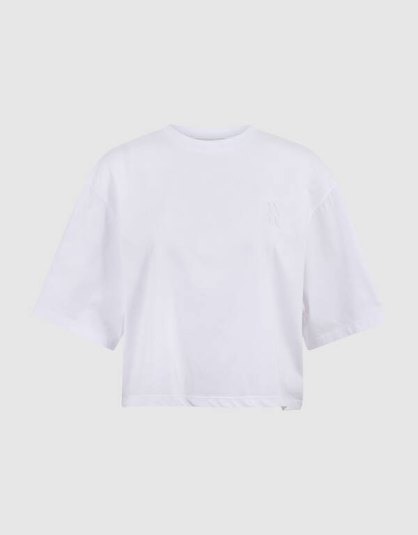 Oversized Logo T-shirt Wit By Mieke SHOEBY WOMEN