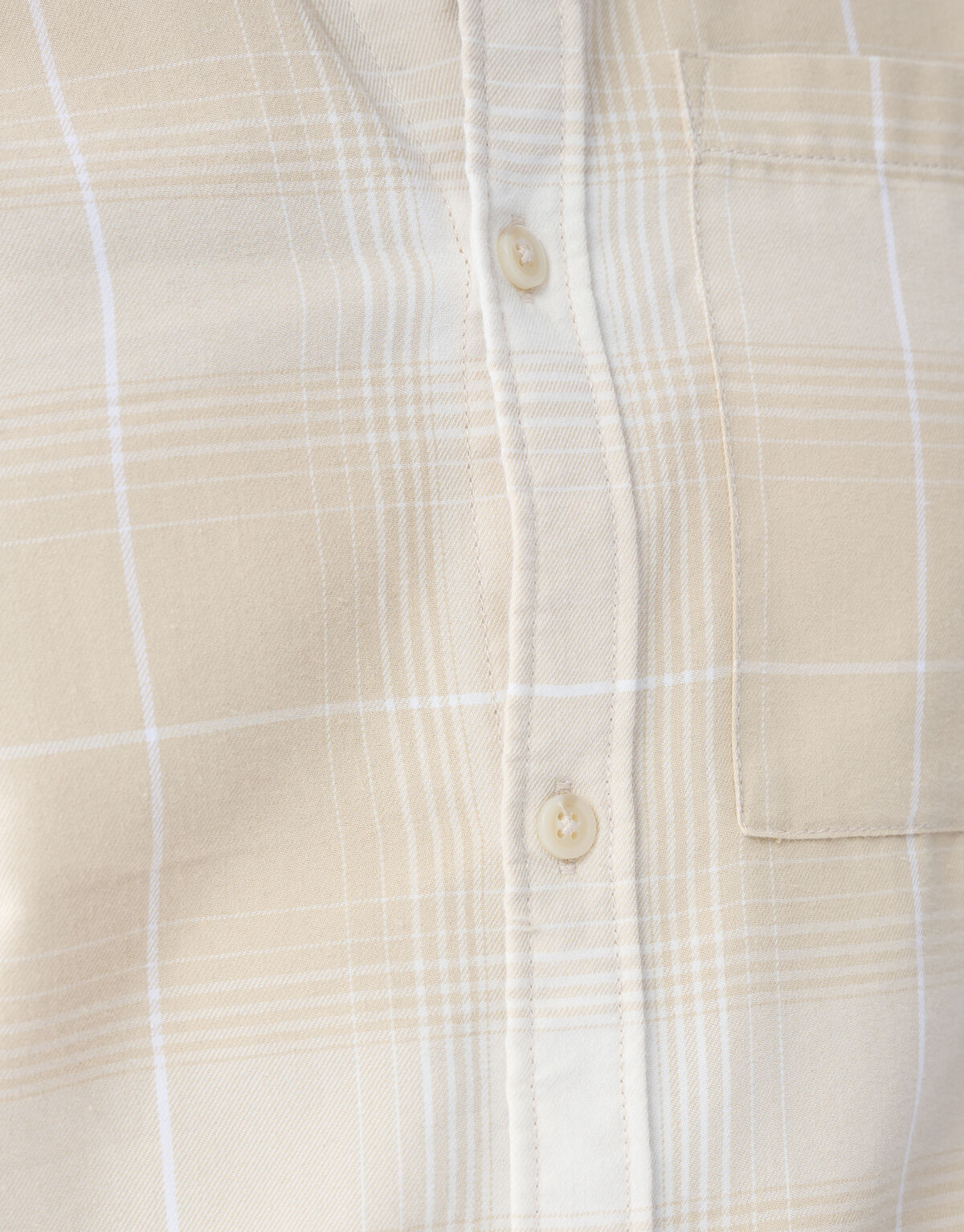 Flanel Ruiten Overhemd Beige SHOEBY MEN