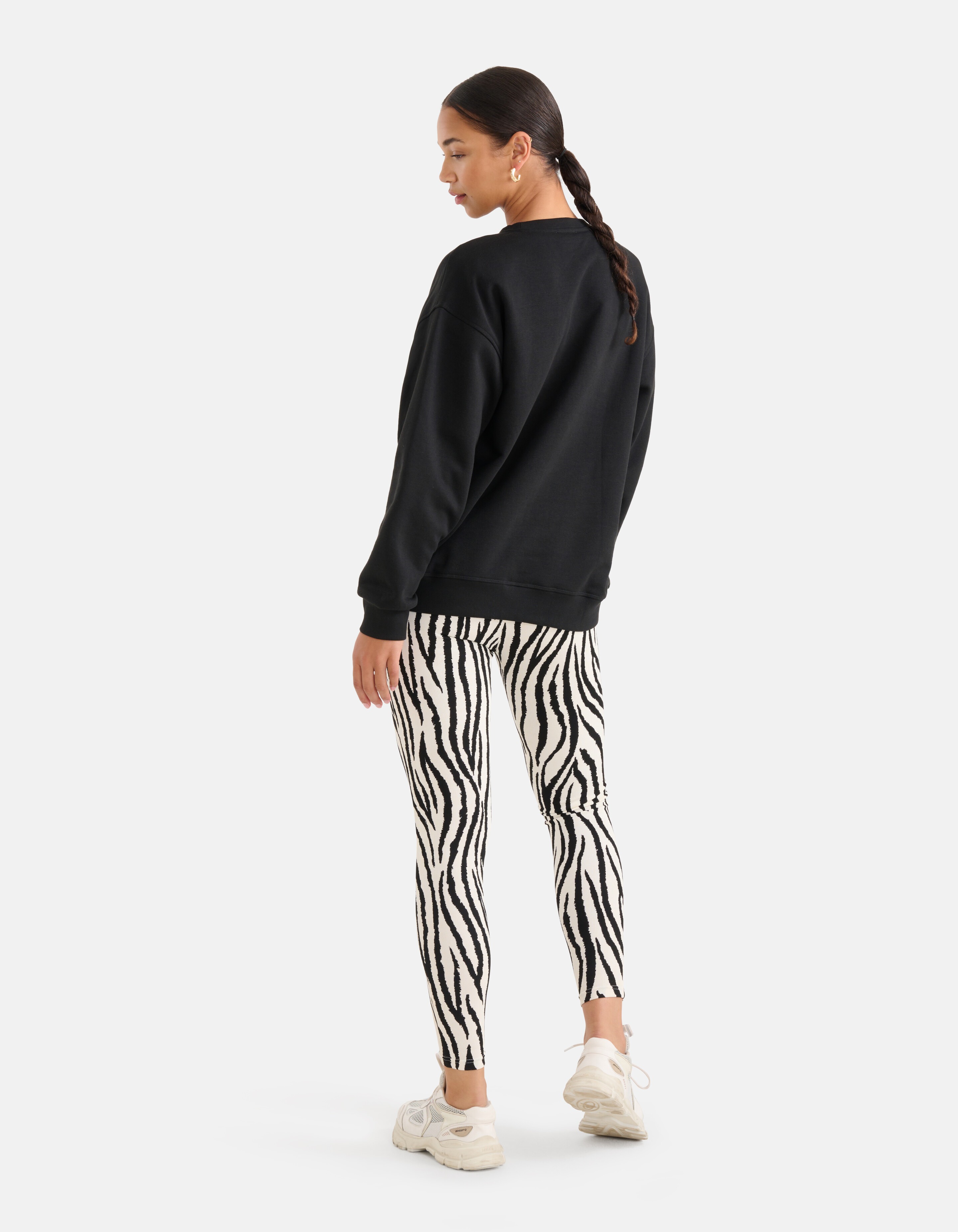Zebra Print Legging Zwart/Wit SHOEBY WOMEN