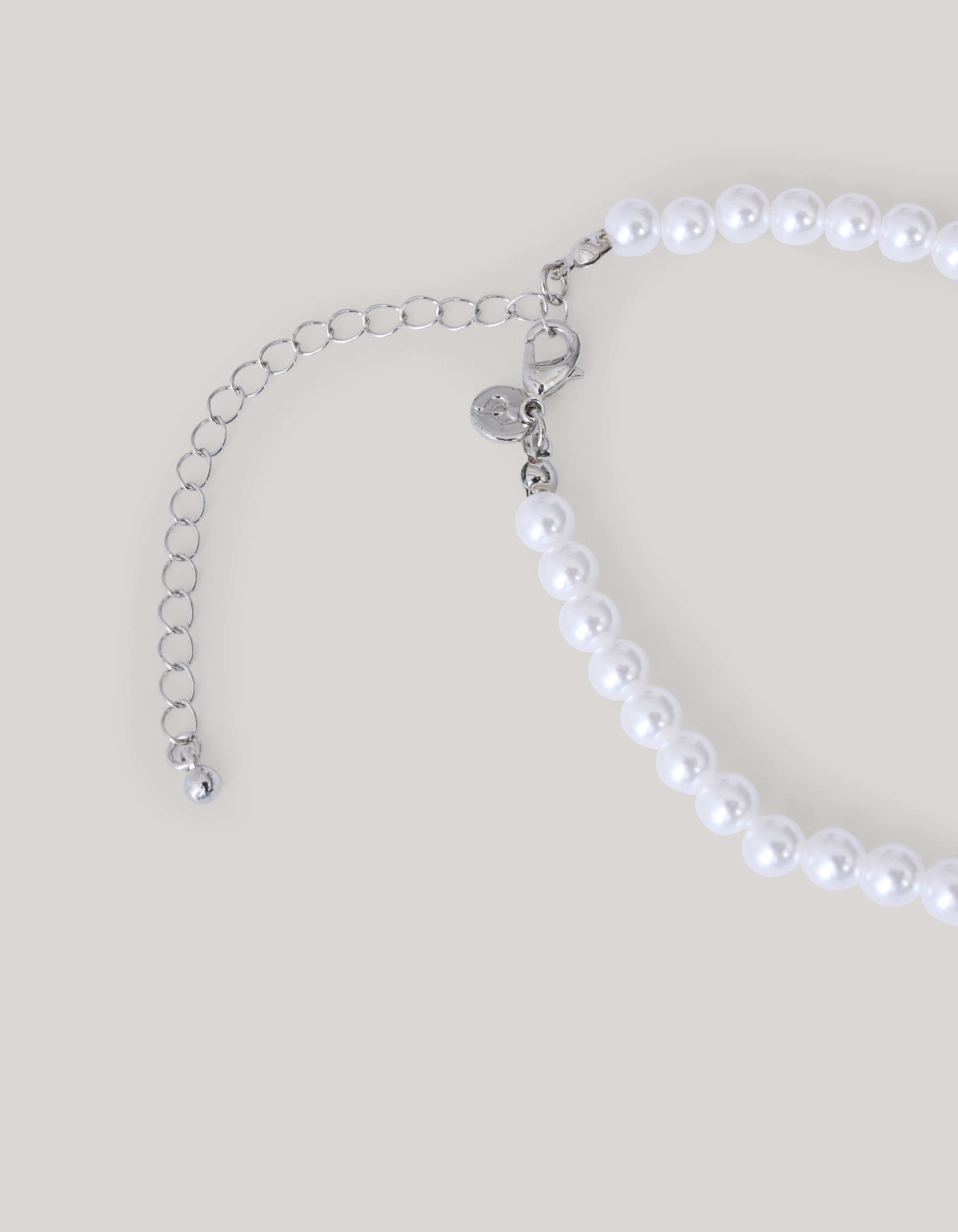 Strik Parel Ketting Zilver SHOEBY ACCESSOIRES