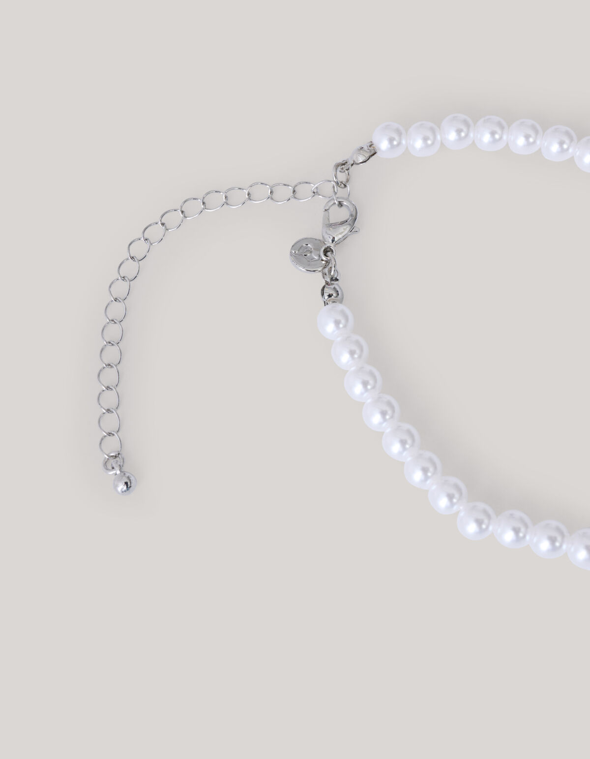 Strik Parel Ketting Zilver SHOEBY ACCESSOIRES