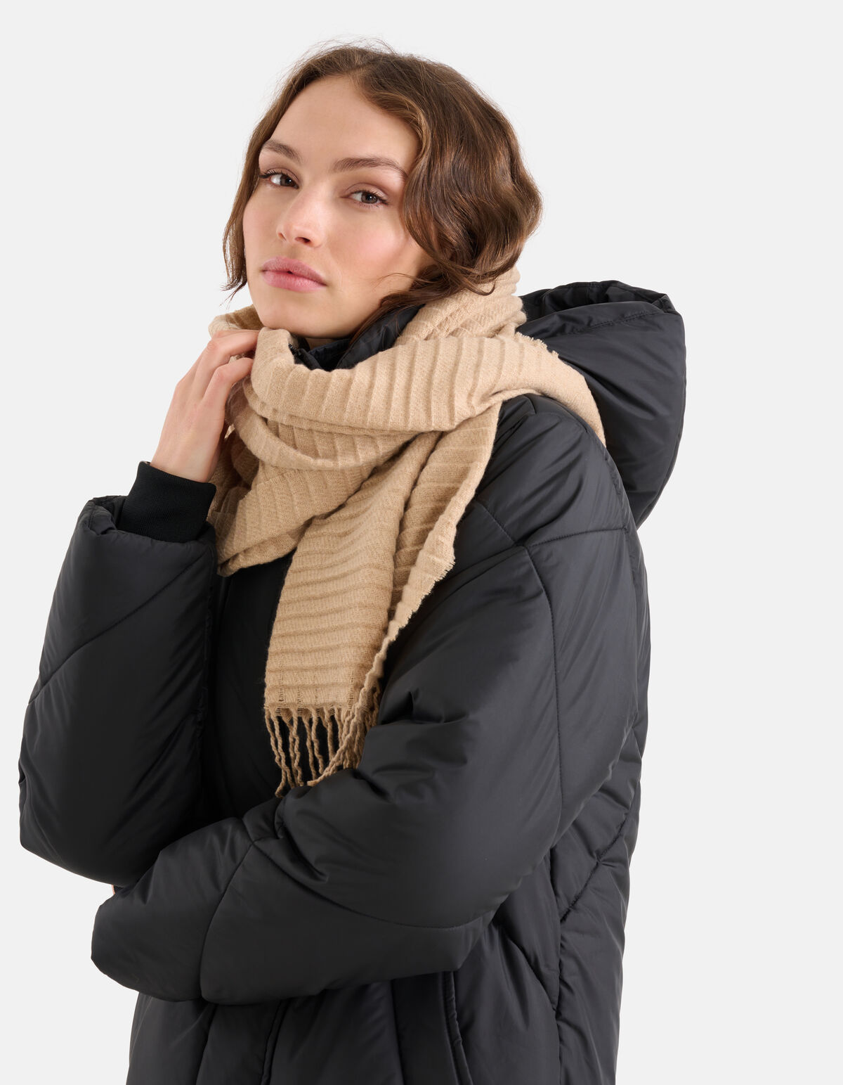 Structuur Sjaal Beige SHOEBY ACCESSOIRES