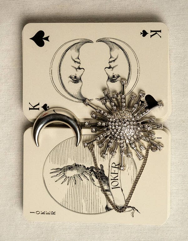 Moon Sun Broche Set Zilver SHOEBY ACCESSOIRES