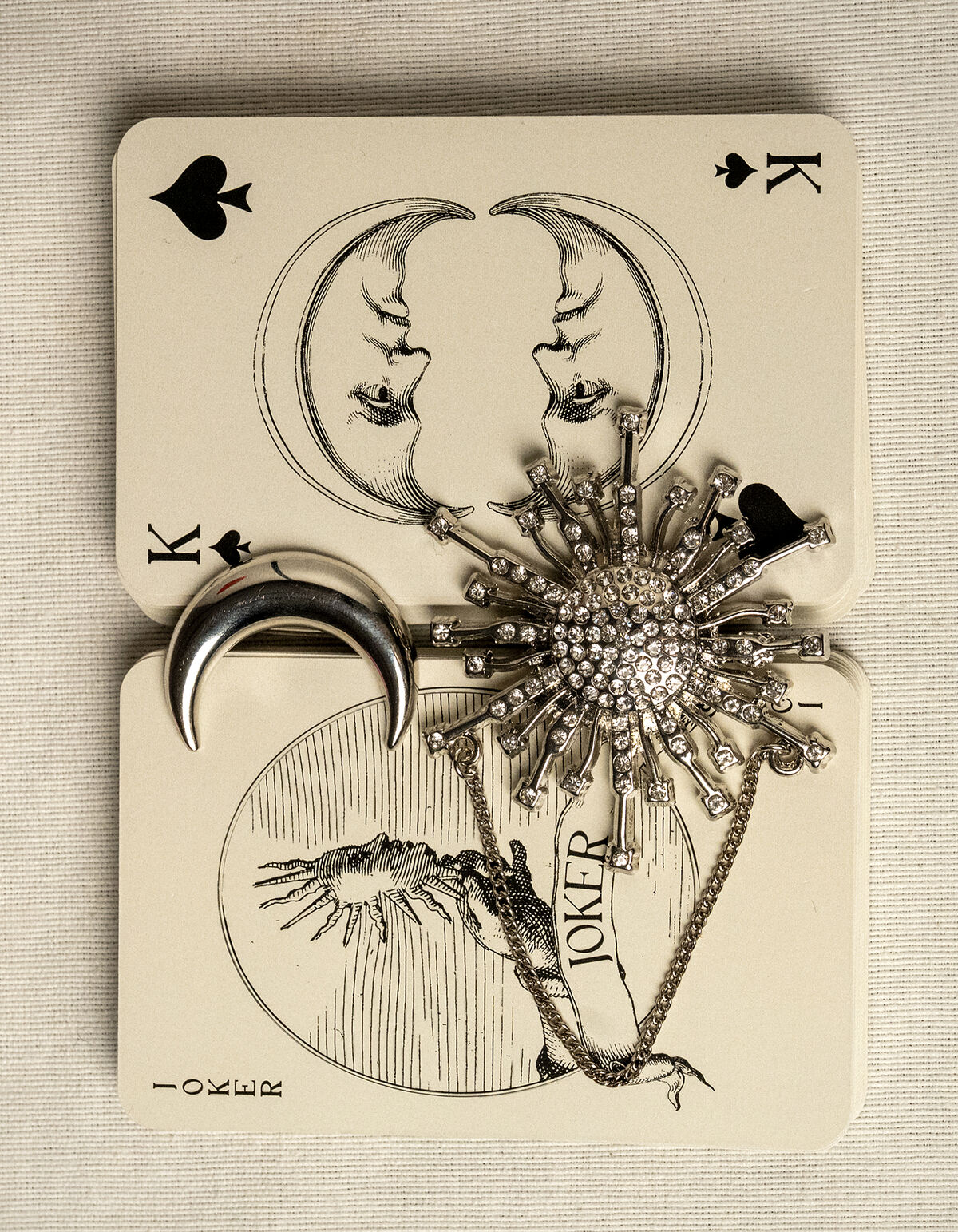 Moon Sun Broche Set Zilver SHOEBY ACCESSOIRES