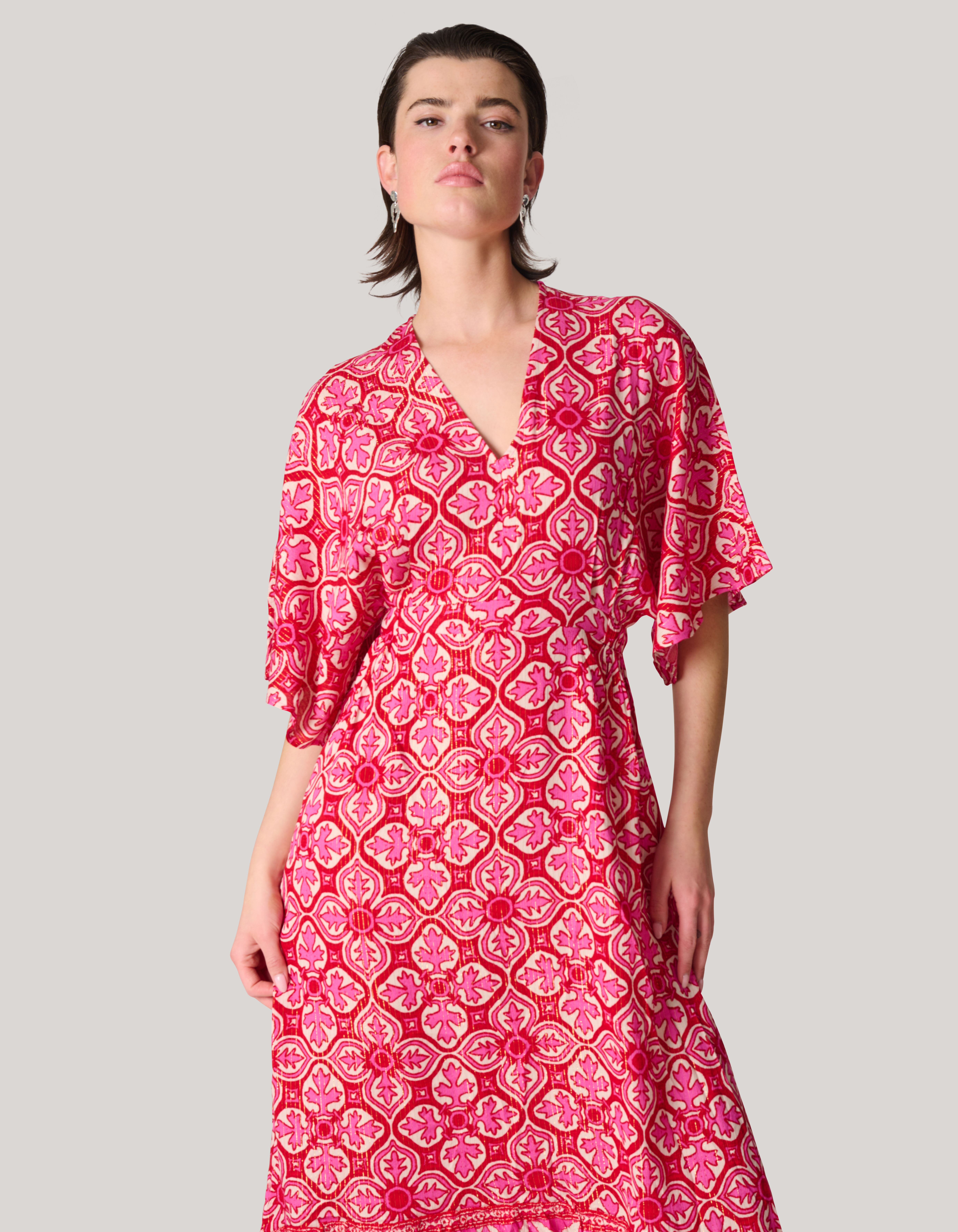 Rood roze jurk hotsell