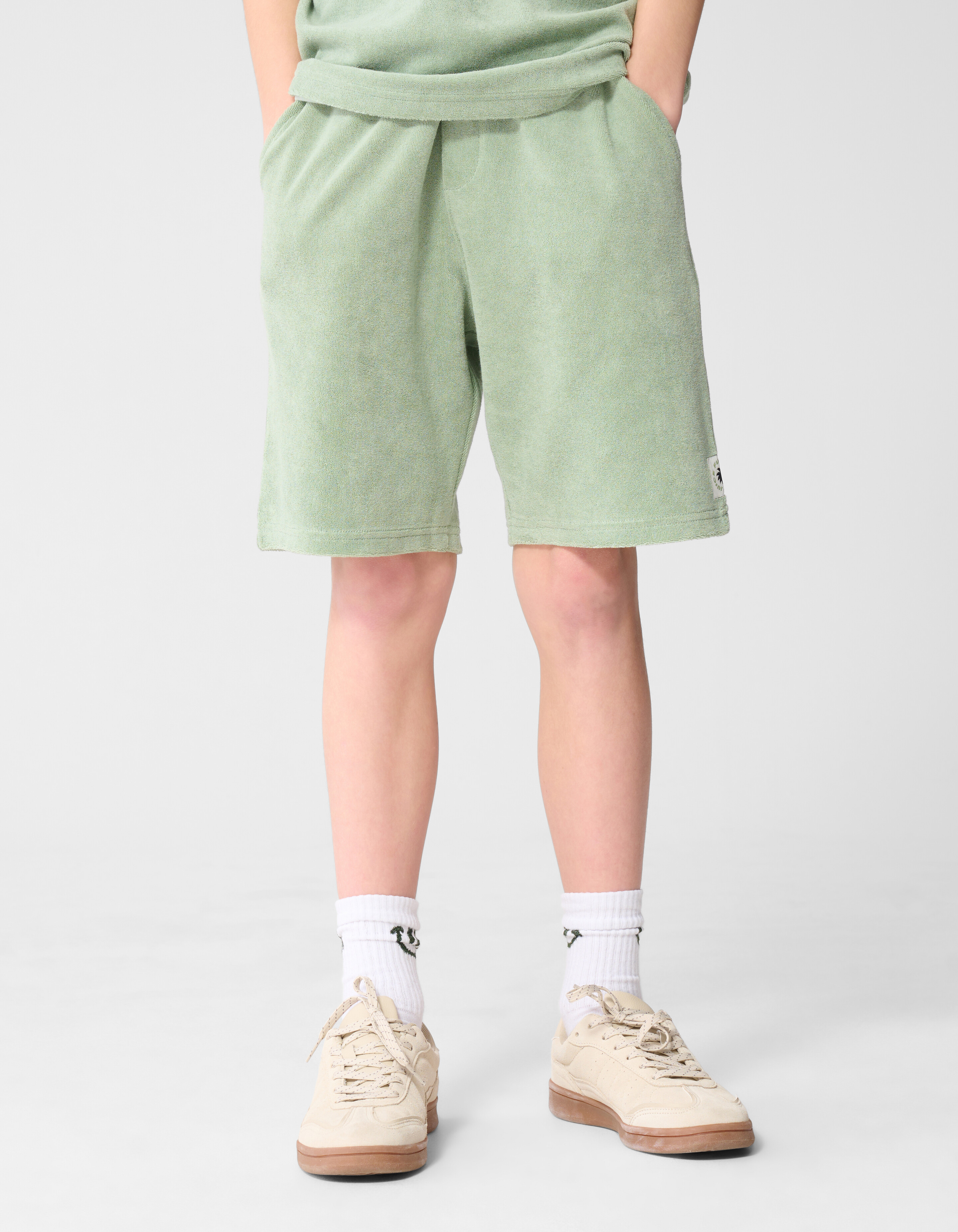 Towelling Short Lichtgroen SHOEBY BOYS