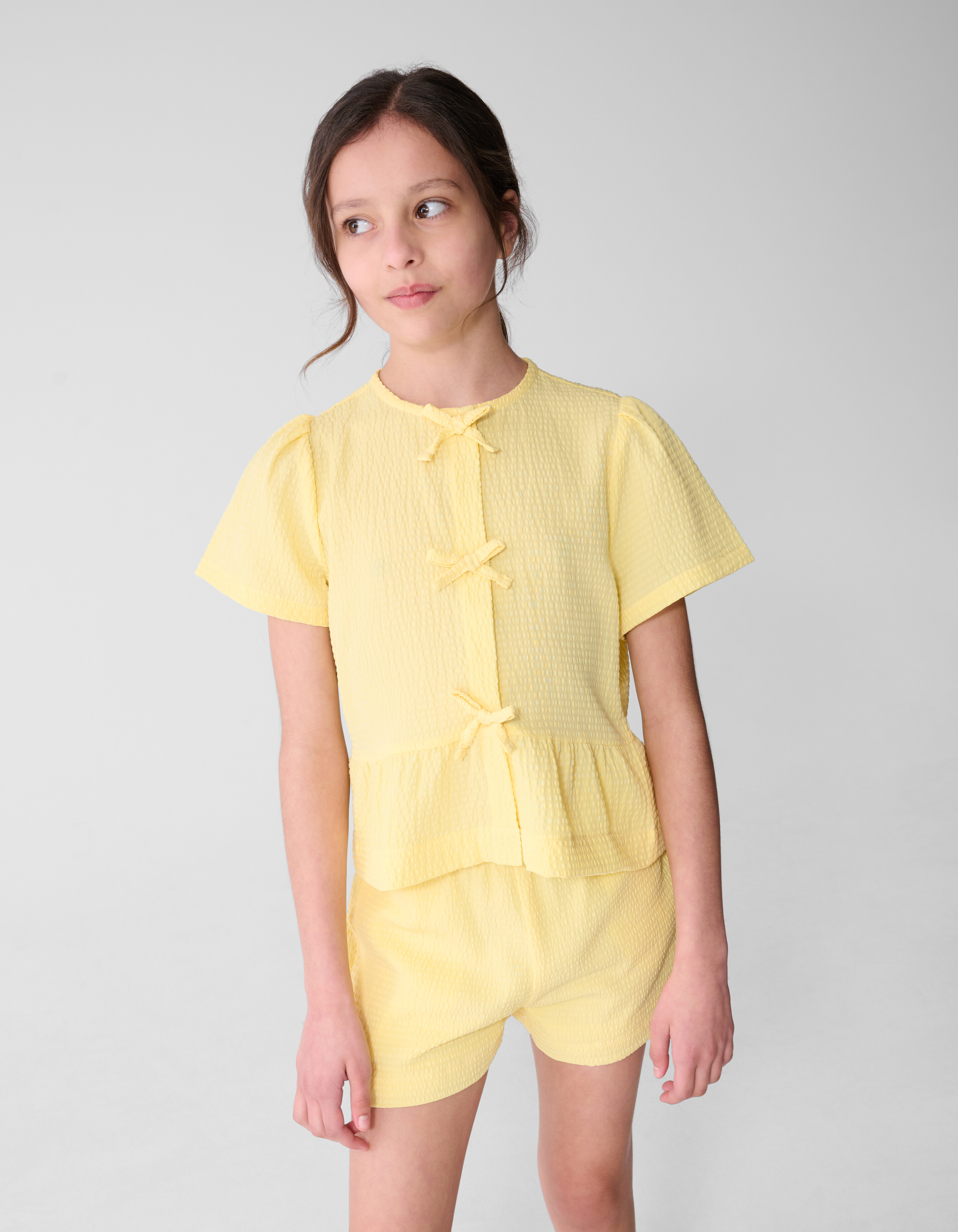 Strik Stripe Blouse Lichtgeel SHOEBY GIRLS