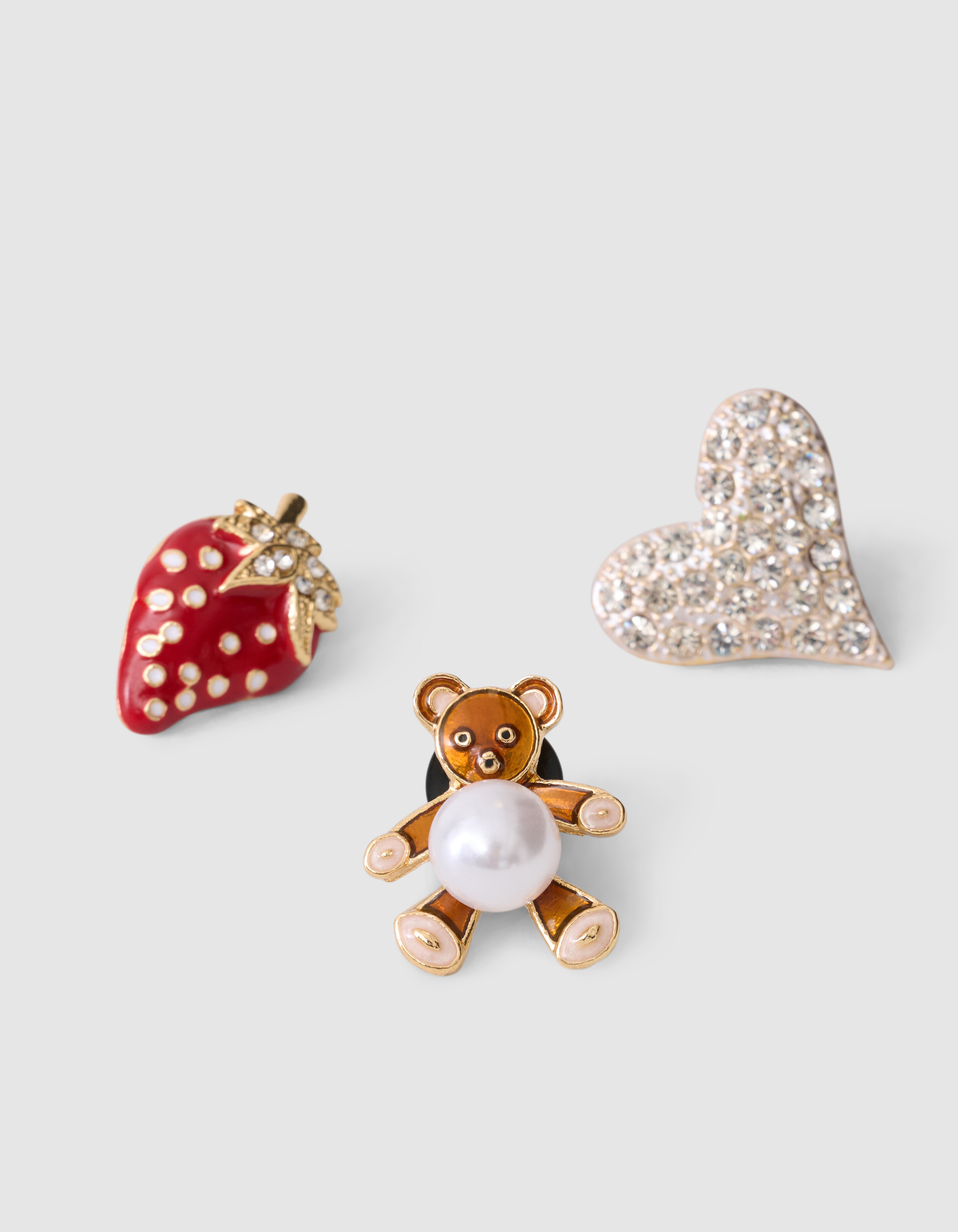 Sweet Strass Broche Set Rood SHOEBY ACCESSOIRES
