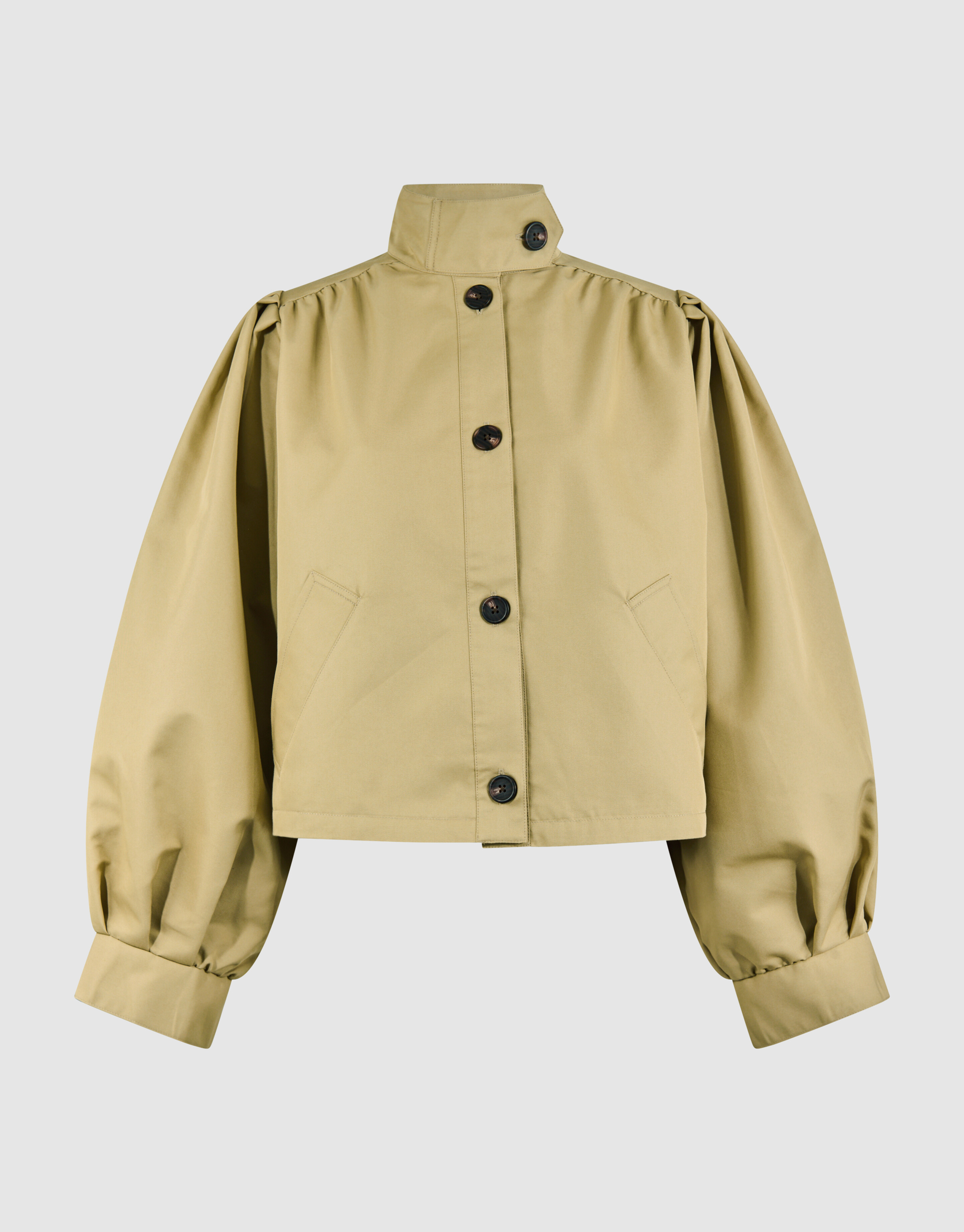 Cropped Trench Coat Lichtbruin SHOEBY WOMEN