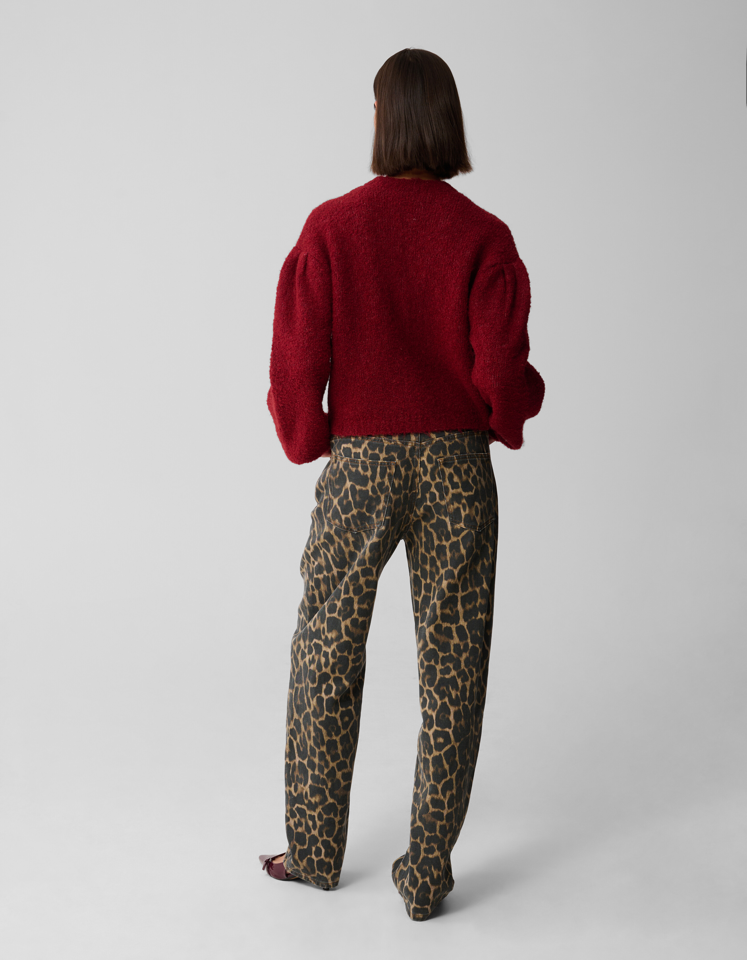 Teddy Knit Vest Donkerrood SHOEBY WOMEN