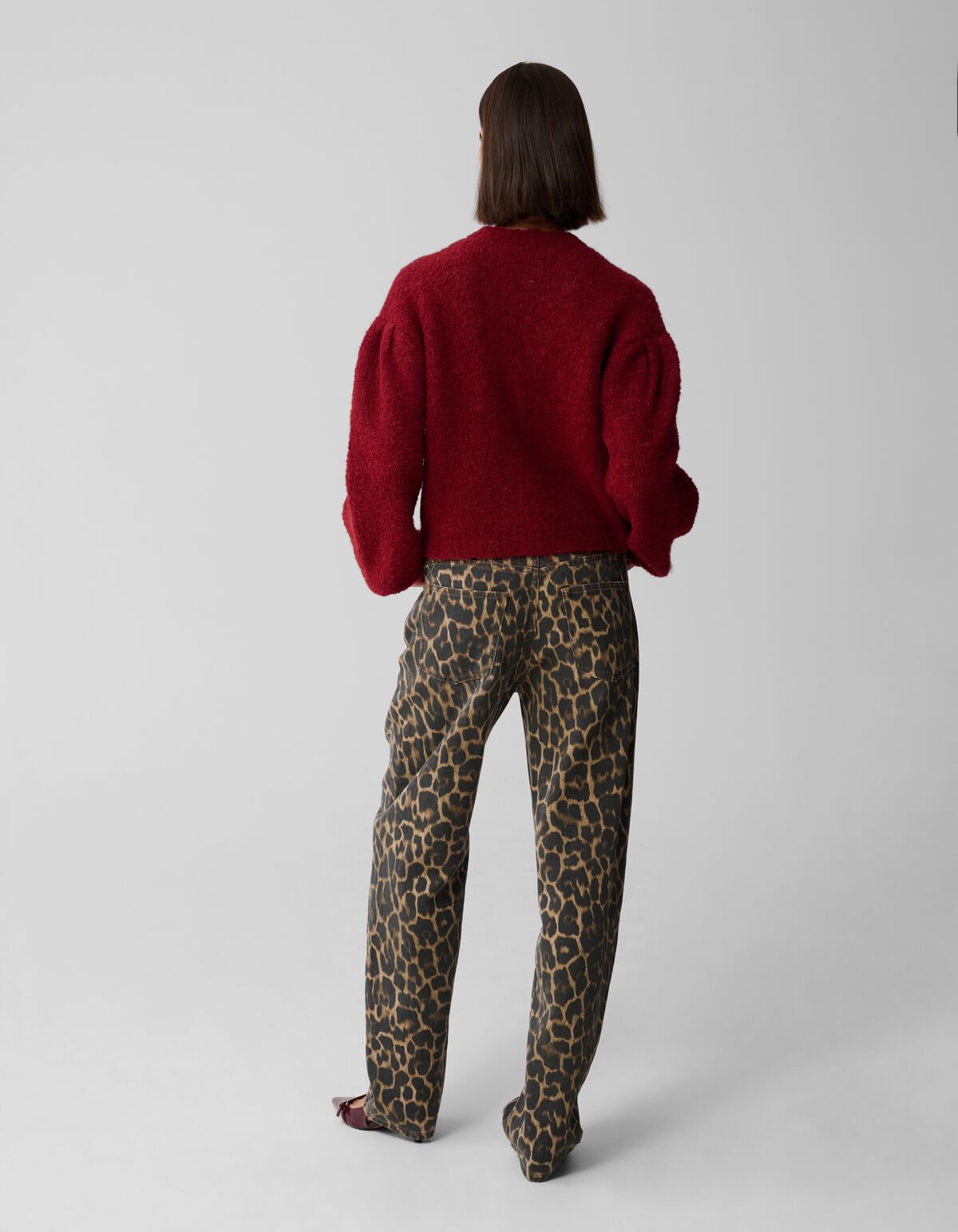 Teddy Knit Vest Donkerrood SHOEBY WOMEN