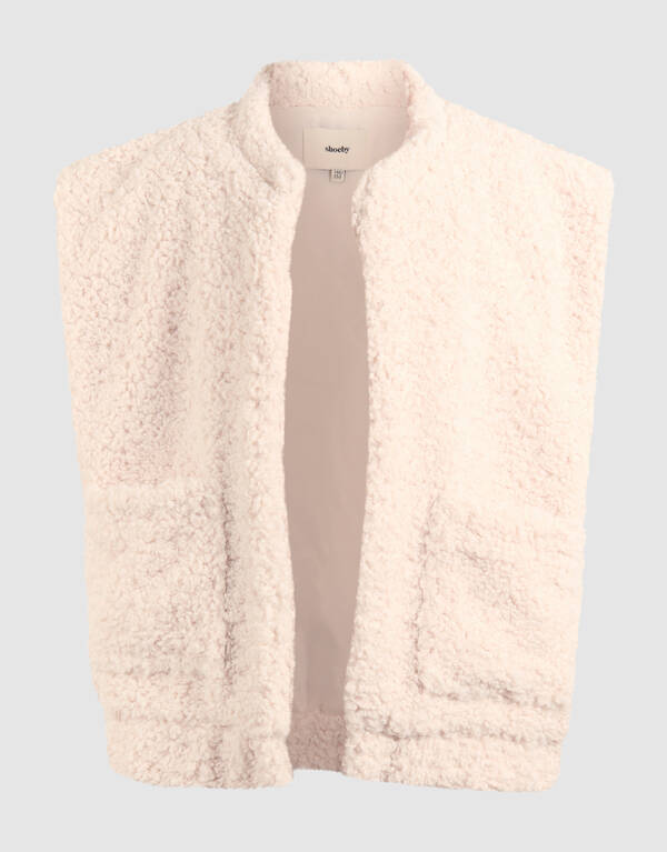Teddy Gilet Gebroken Wit SHOEBY GIRLS