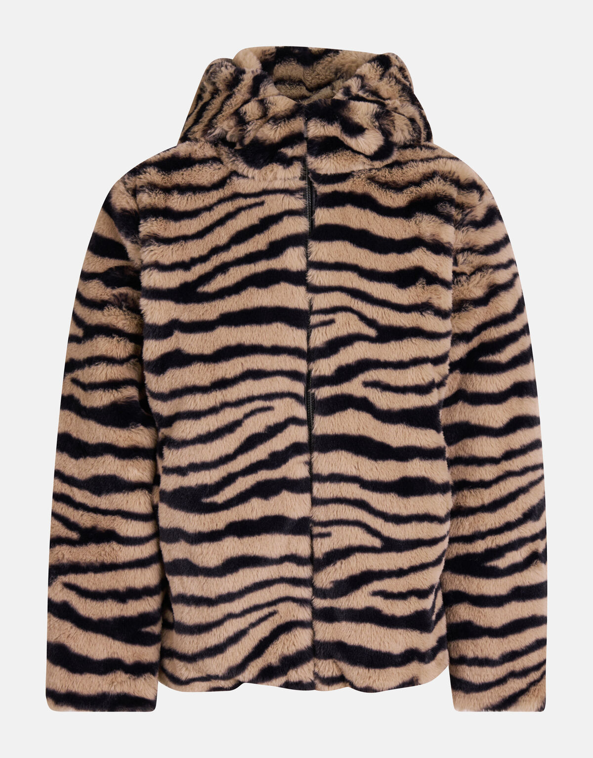 Printed Faux Fur Jas Bruin SHOEBY GIRLS