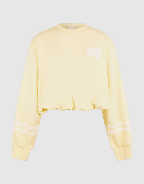 Varsity Cord Sweater Lichtgeel SHOEBY WOMEN