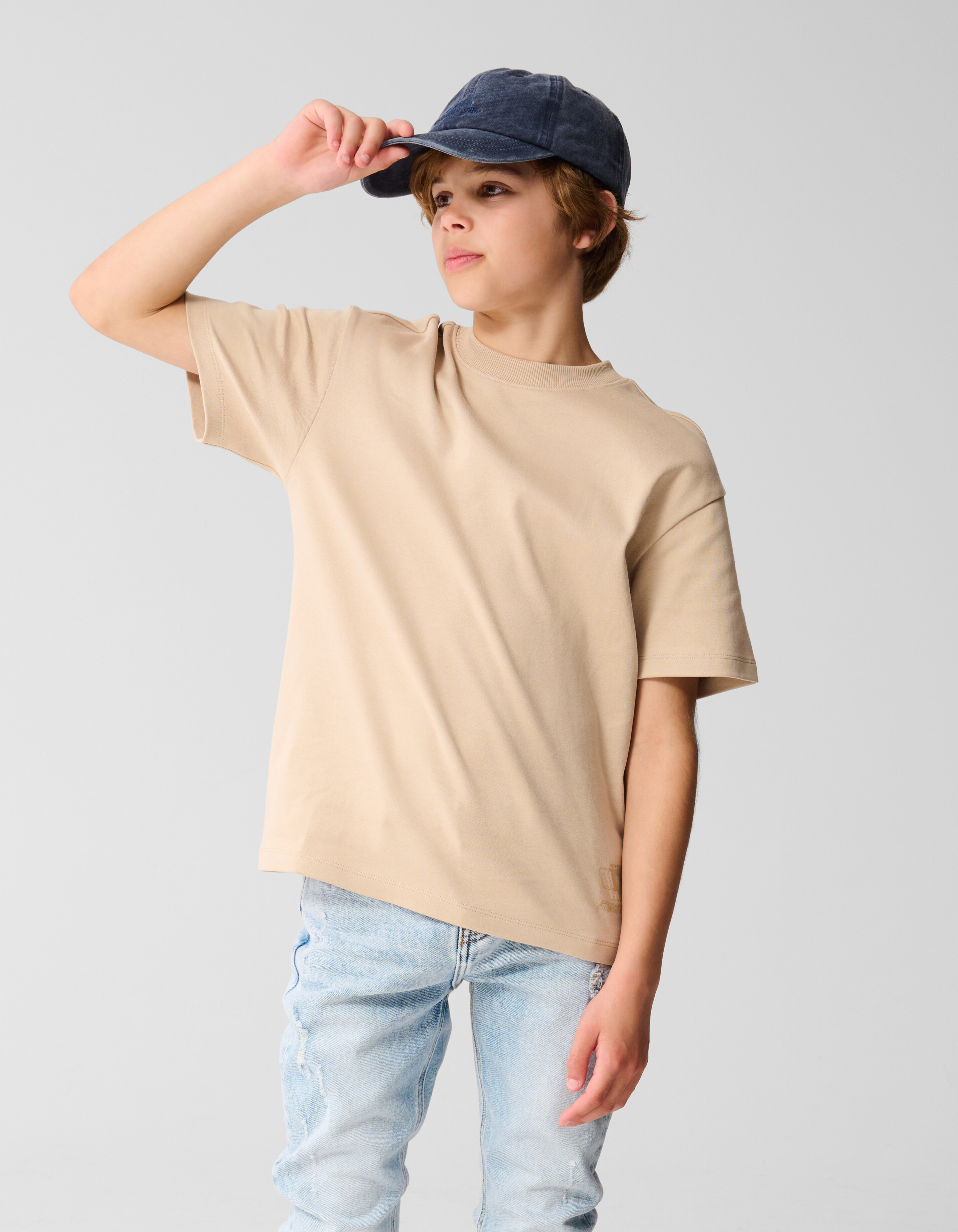 Basic T-shirt Zand SHOEBY BOYS