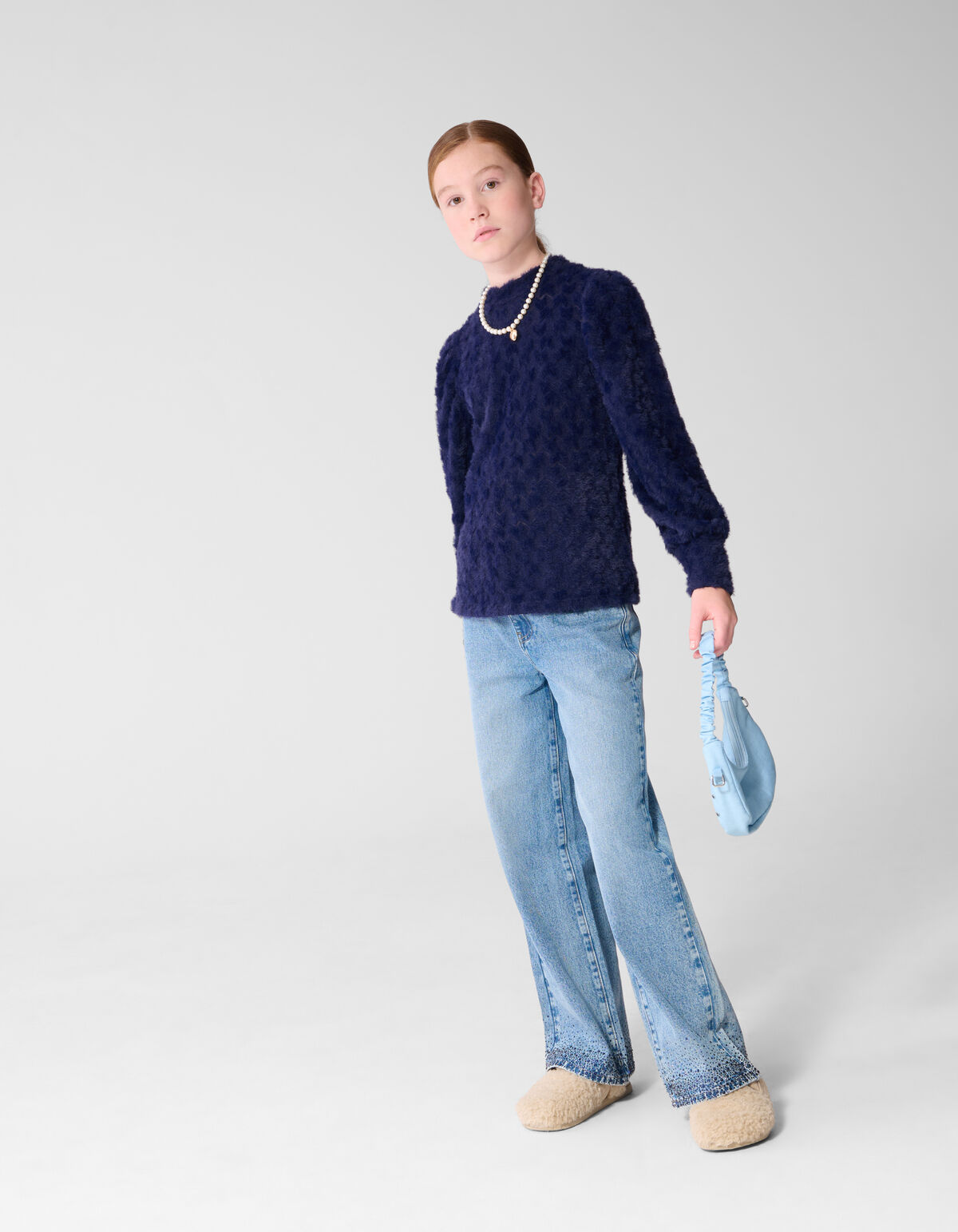 Fluffy Top Donkerblauw SHOEBY GIRLS