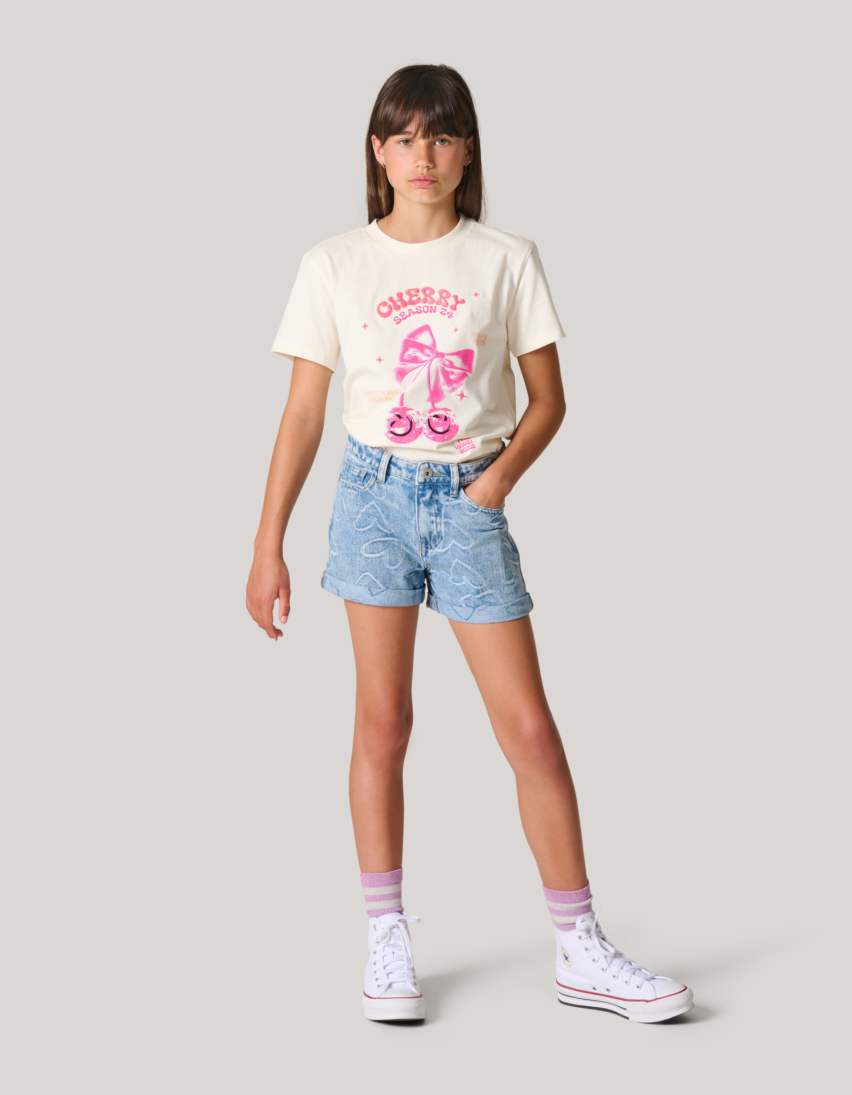 Artwork T-shirt Wit SHOEBY GIRLS