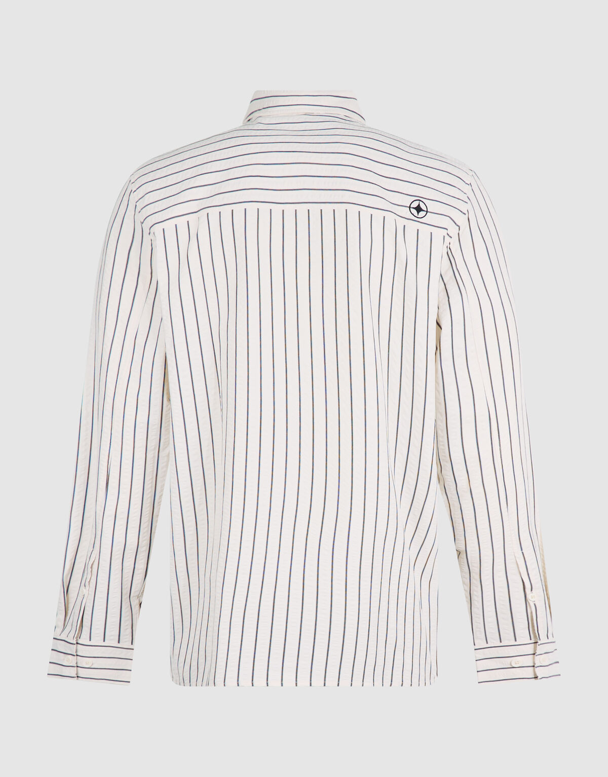 Seersucker Pinstripe Overhemd Gebroken Wit SHOEBY MEN