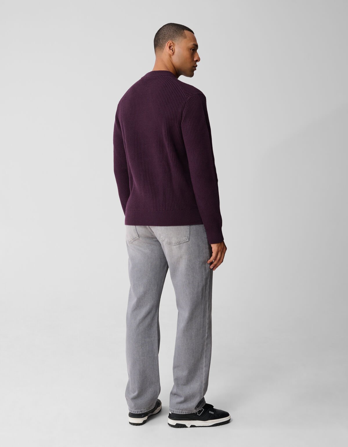 Crewneck Knit Trui Donkerrood SHOEBY MEN