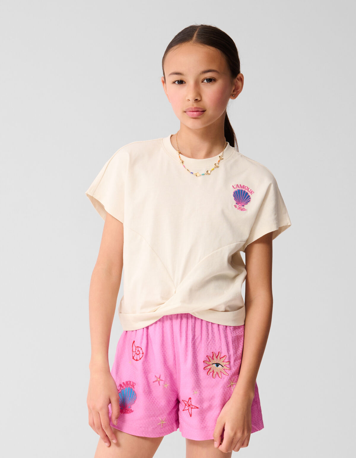 Schelp Overslag Top Gebroken Wit SHOEBY GIRLS