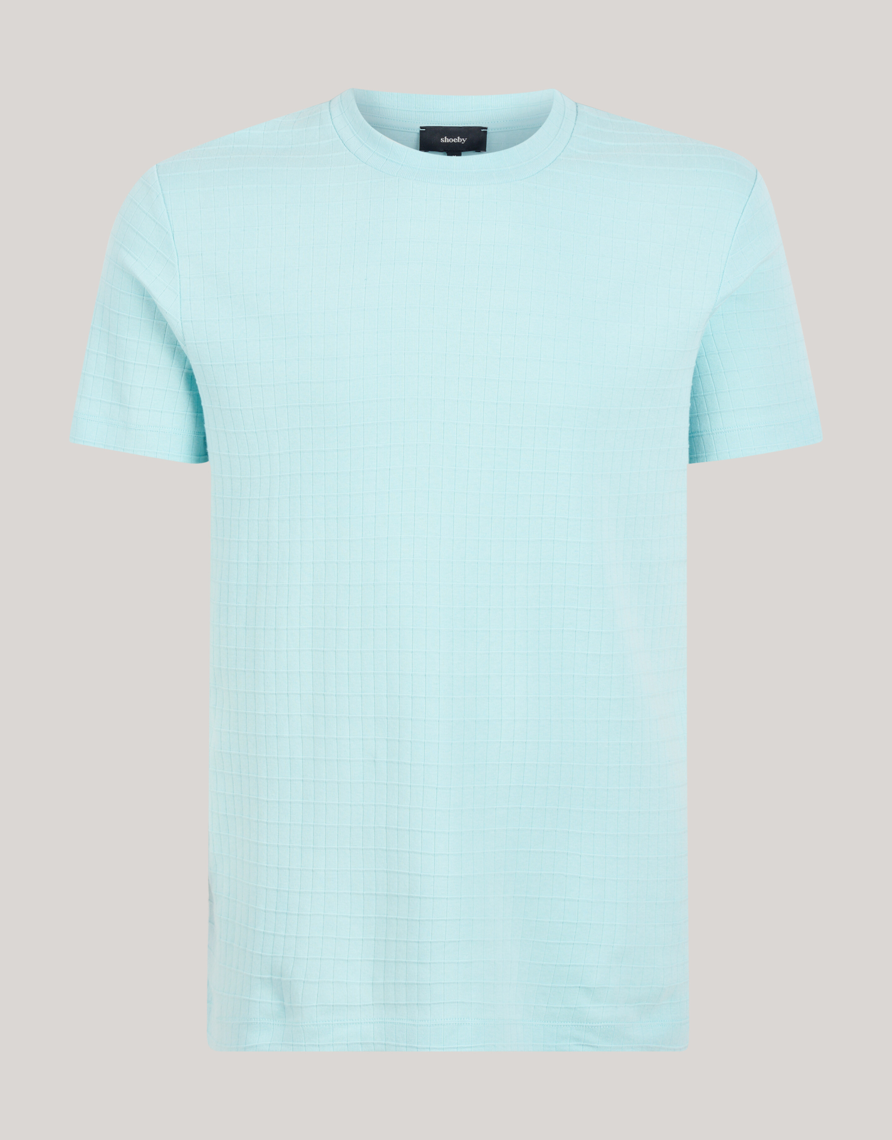 Structuur T-shirt Lichtblauw SHOEBY MEN