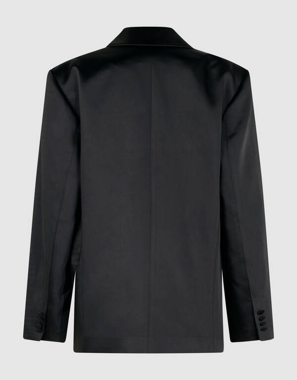 Oversized Satijnen Blazer Zwart SHOEBY WOMEN