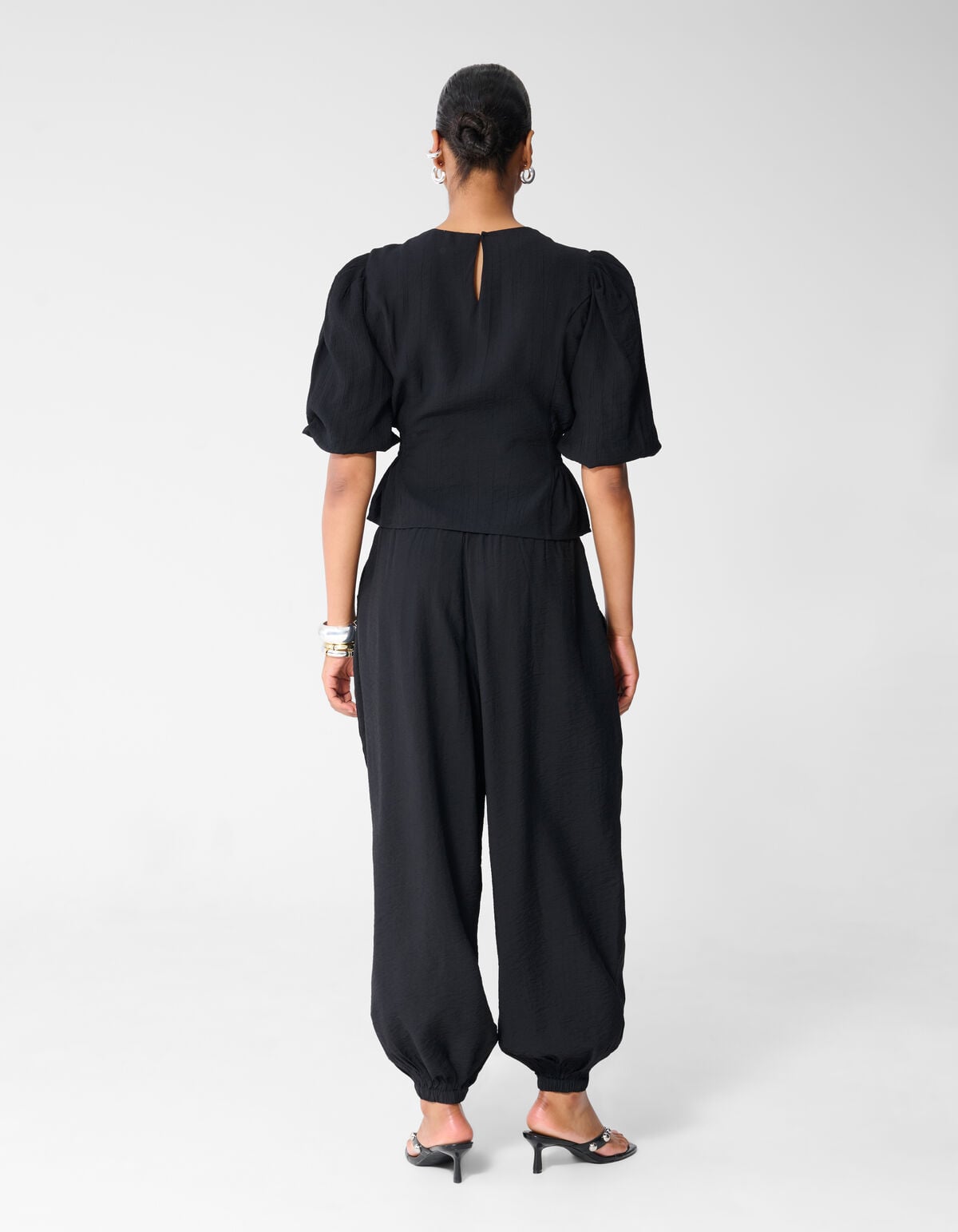 Smock Puff Top Zwart SHOEBY WOMEN