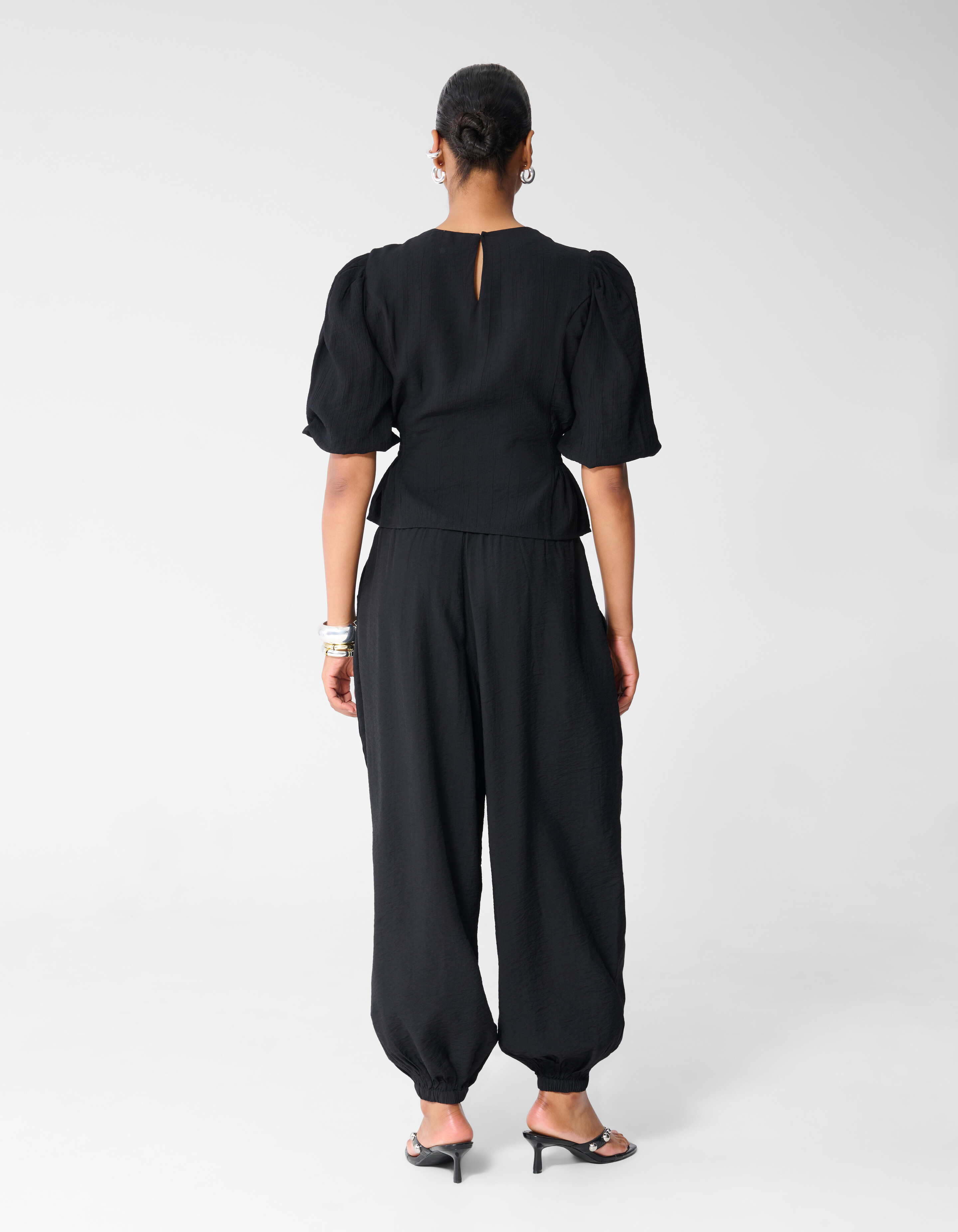 Smock Puff Top Zwart SHOEBY WOMEN