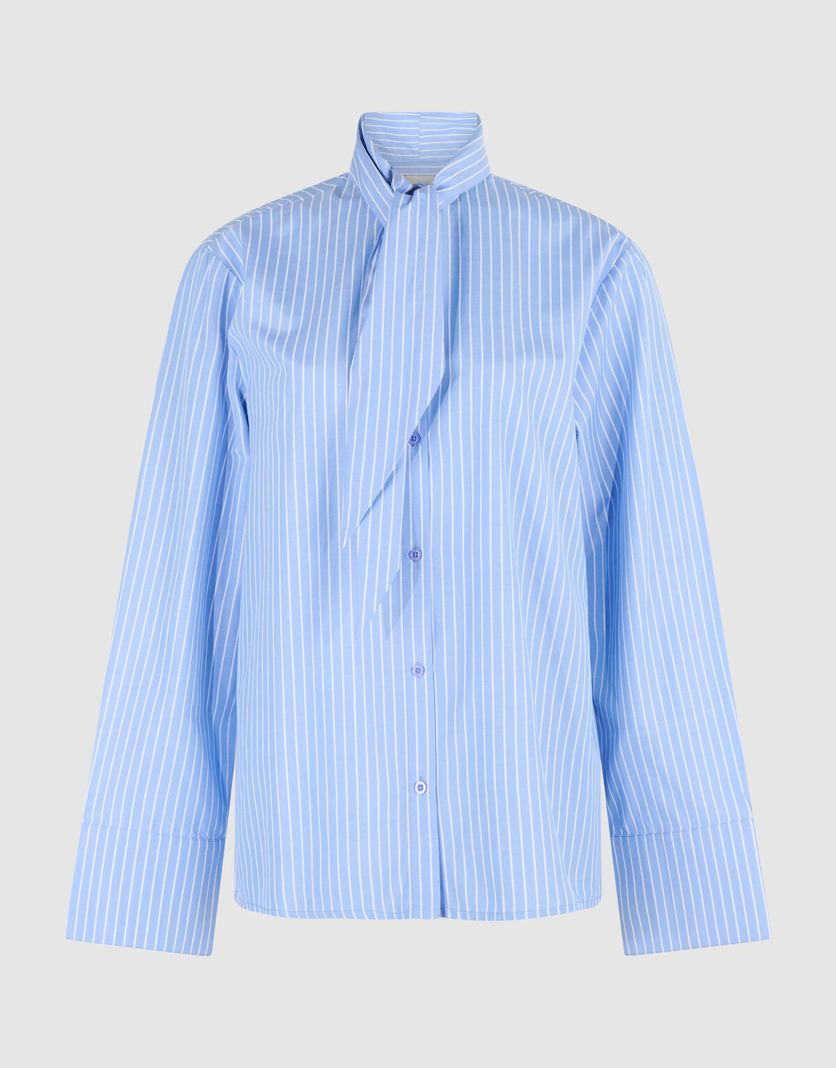 Oversized Scarf Blouse Lichtblauw SHOEBY WOMEN