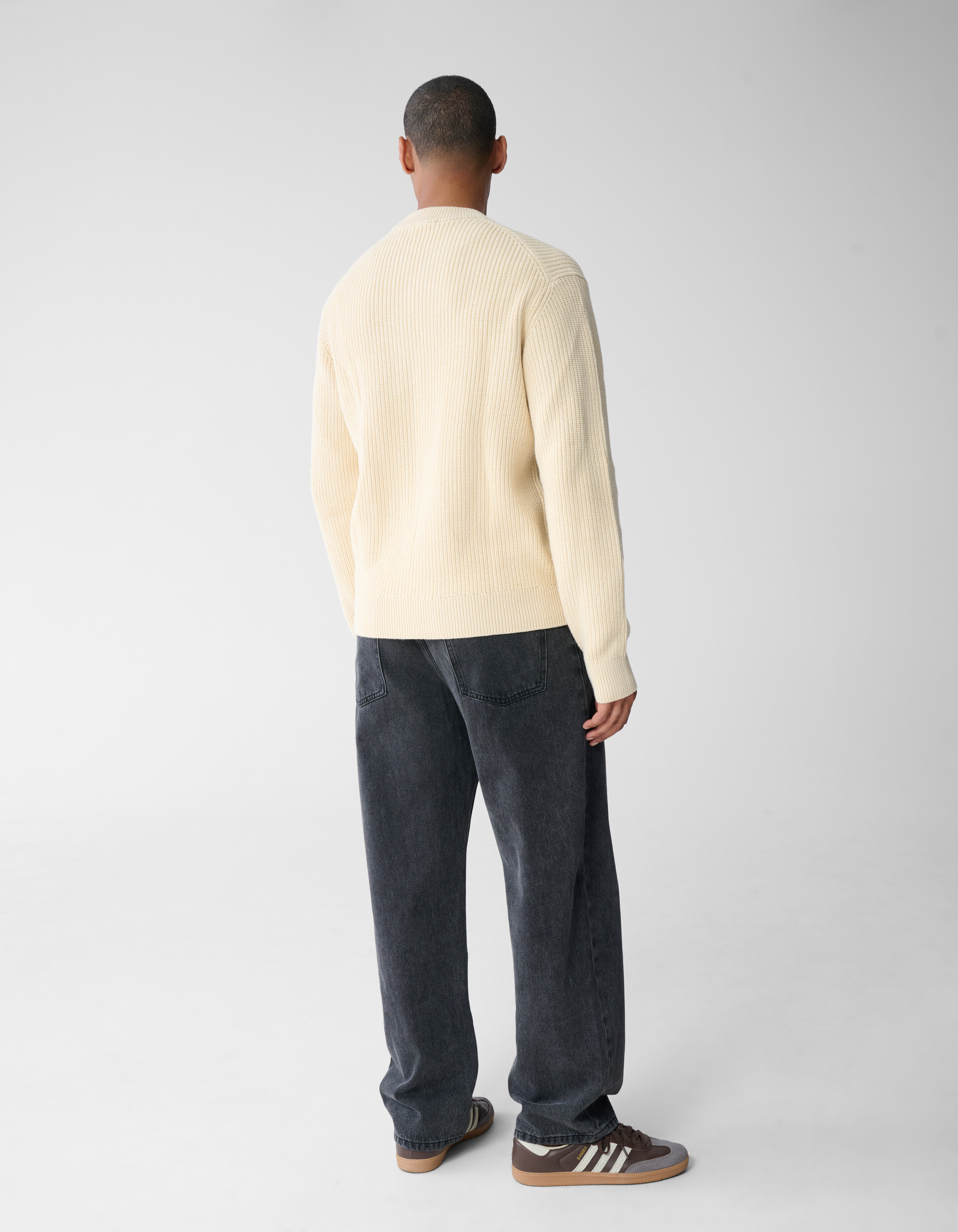 Crewneck Knit Trui Zand SHOEBY MEN