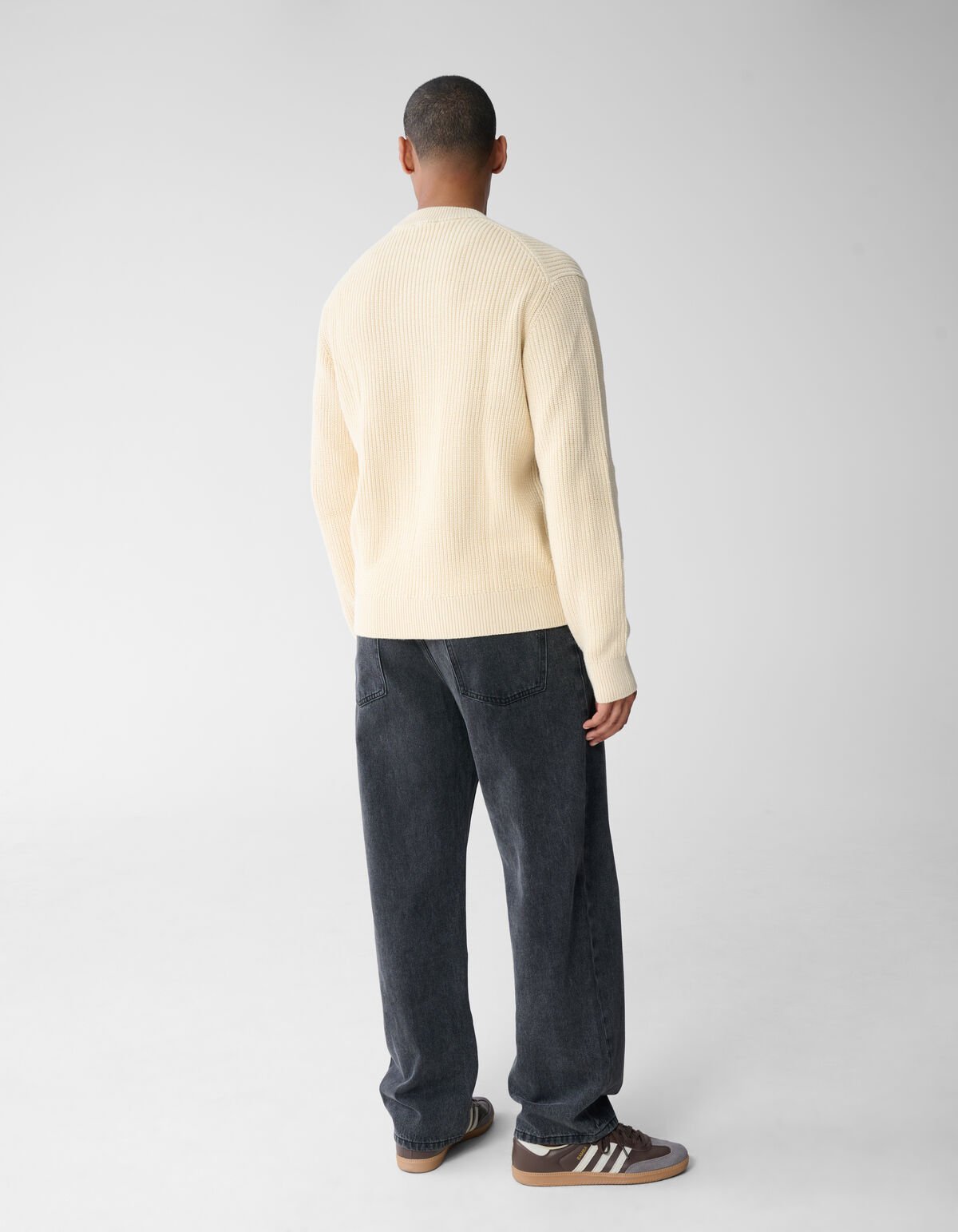 Crewneck Knit Trui Zand SHOEBY MEN